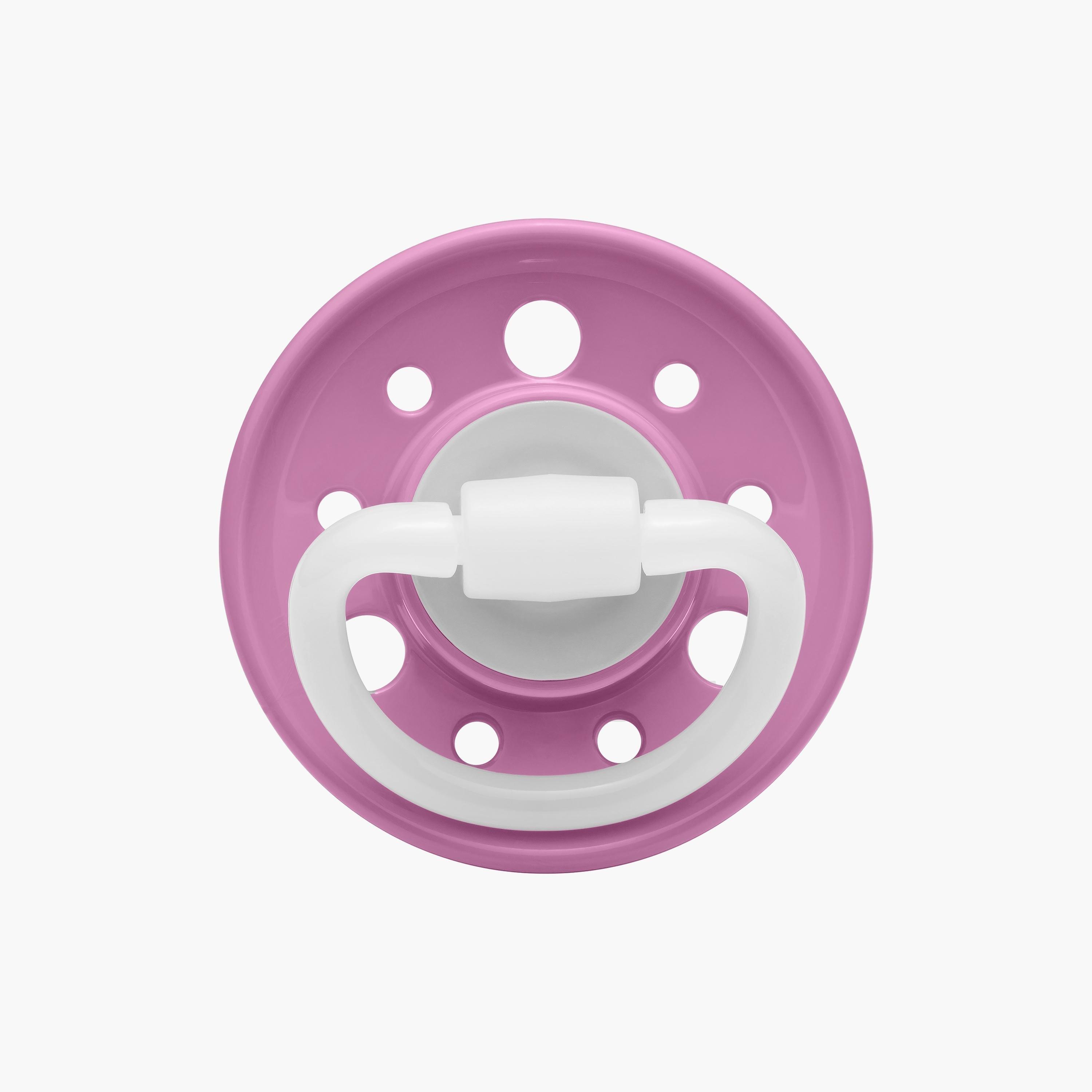 لهايات شيري مطاطية قطعتين من نيب، باللون الخوخي والوردي-baby-feeding-pacifiers-image-5
