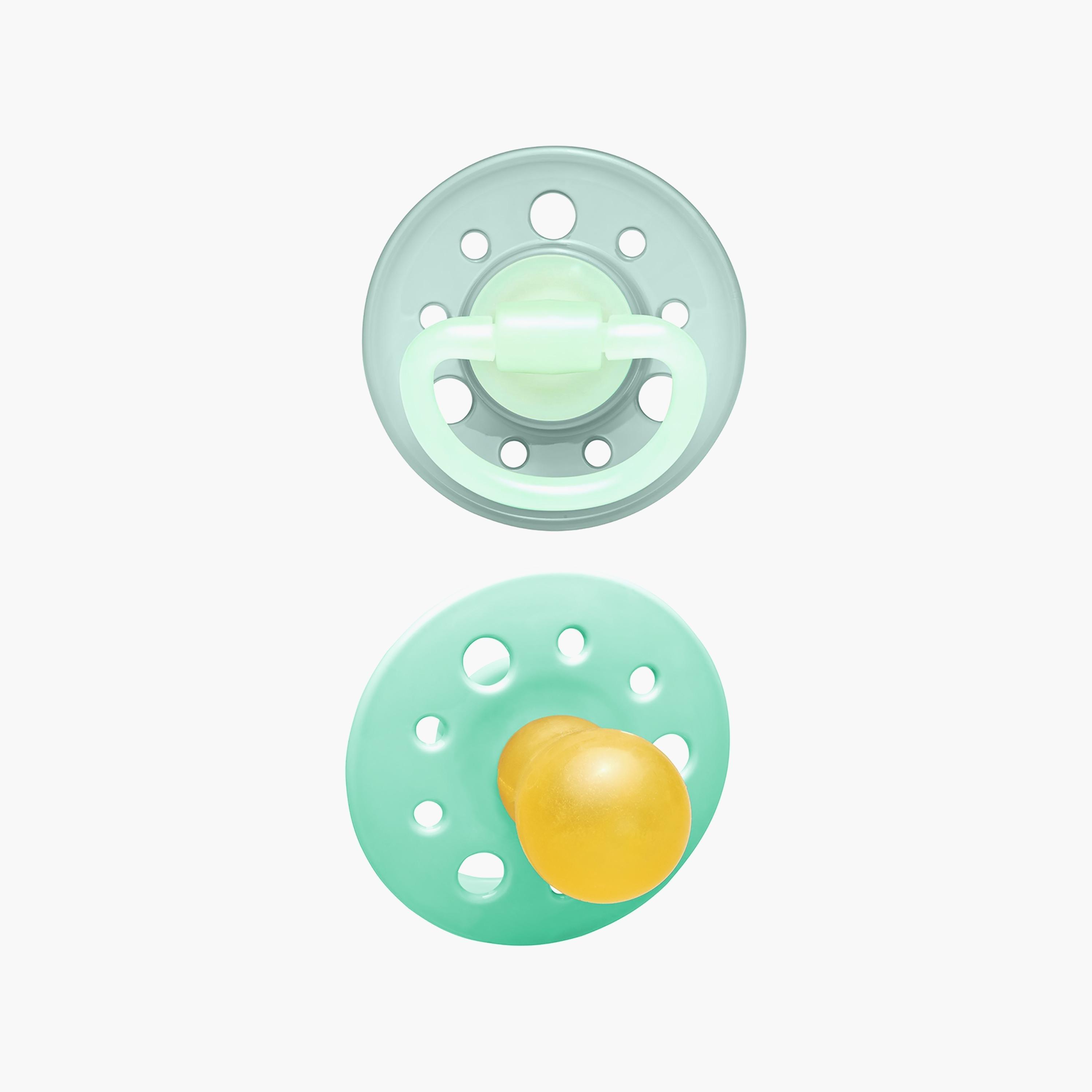 Nip 2-Piece Cherry Glow in the Dark Latex Pacifiers, Grey & Blue-baby-feeding-pacifiers-image-1