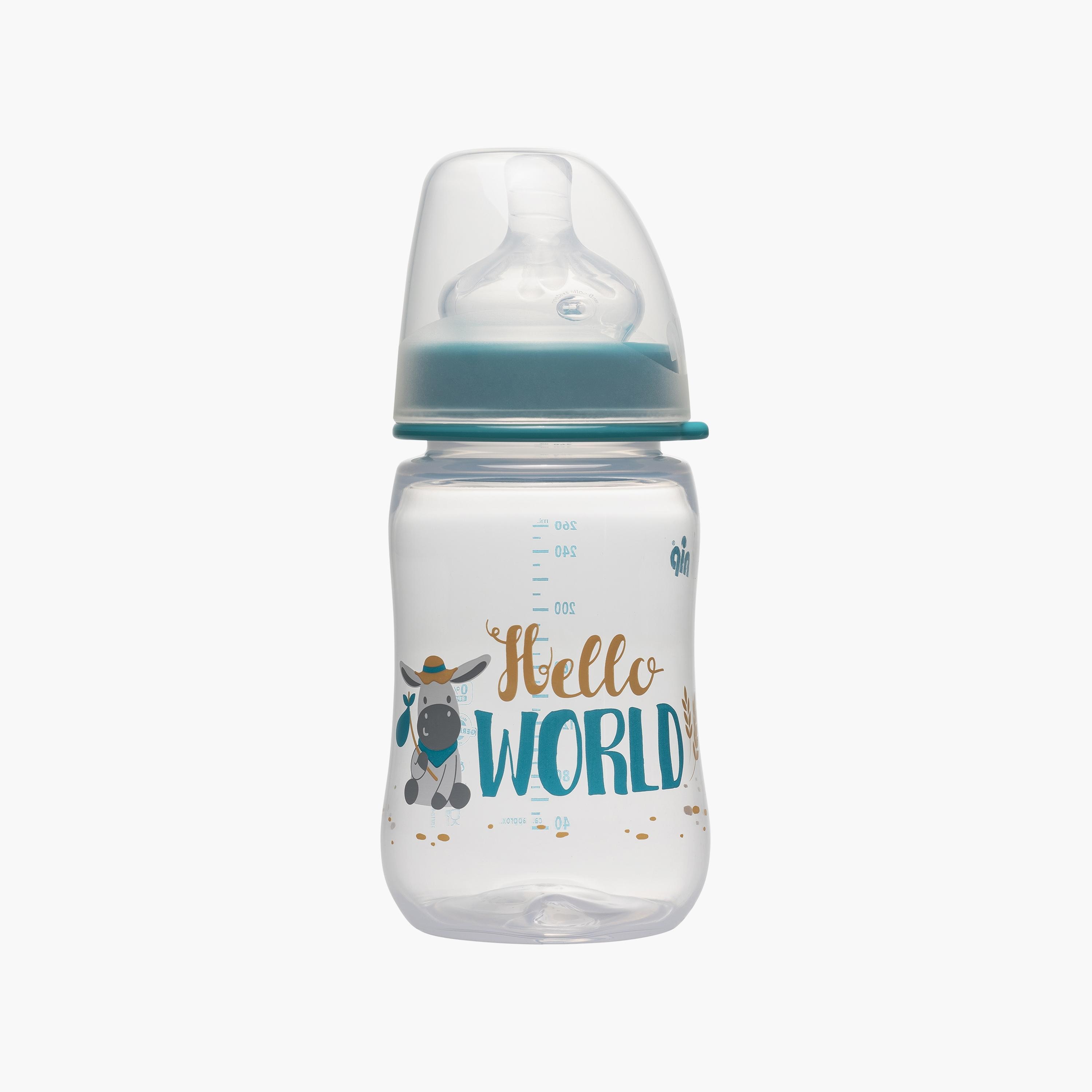 Nip Wide Neck PP Bottle, Blue - 260 ML-baby-feeding-feedingbottles-bottlesandteats-image-1