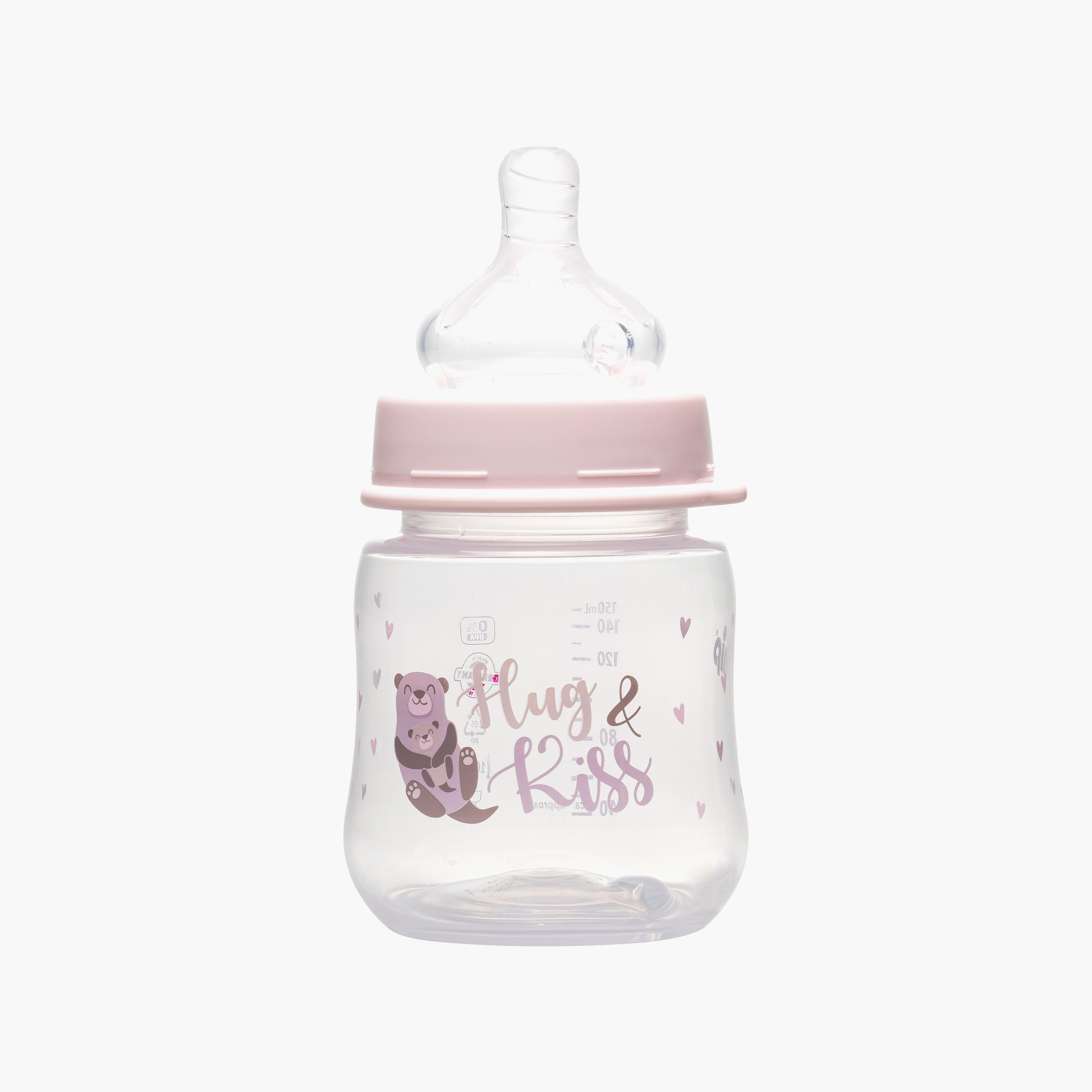 Nip Wide Neck PP Bottle, Hug & Kiss - 150 ML-baby-feeding-feedingbottles-bottlesandteats-image-2