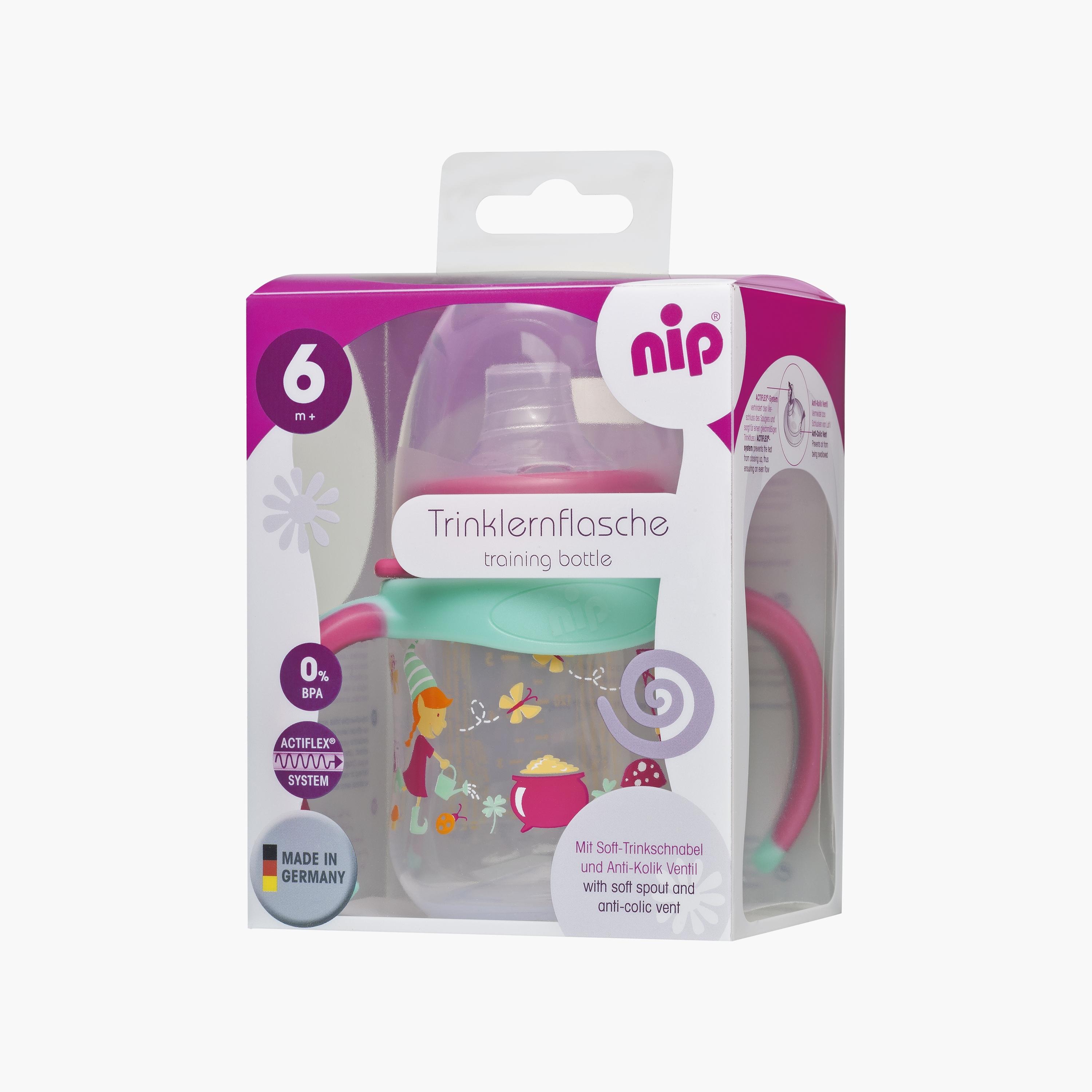 Nip Wide-Neck Training Bottle, Elves - 150 ML-baby-feeding-feedingbottles-bottlesandteats-image-2