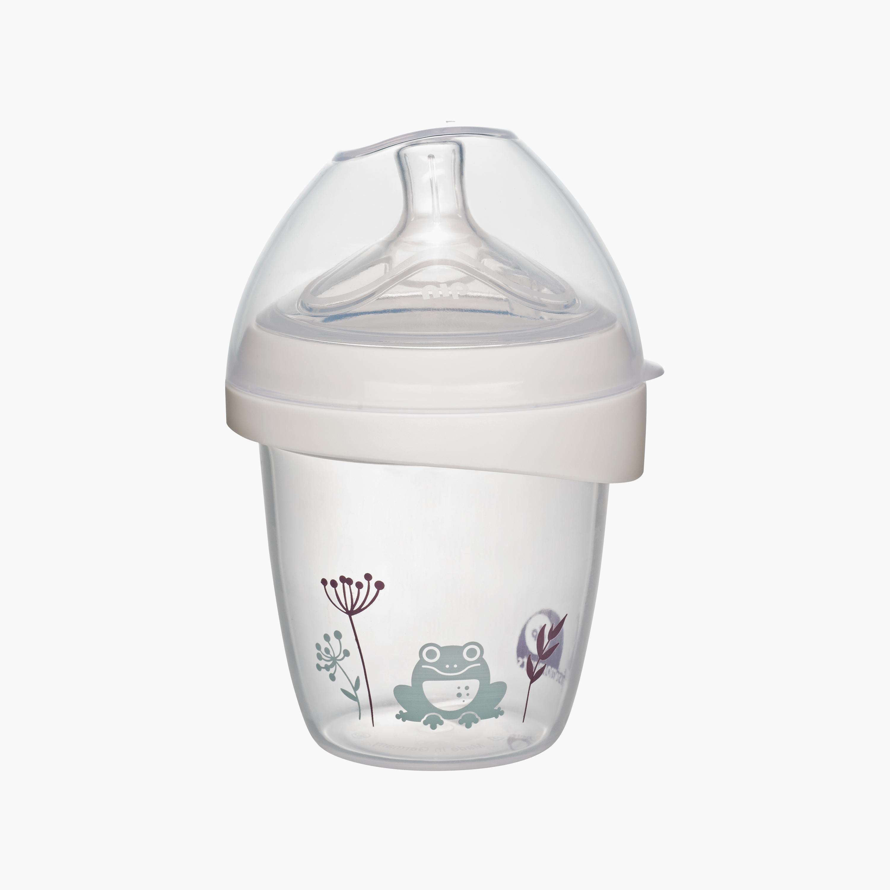 Nip First Moments Wide Neck PP Bottle, Frog - 150 ML-baby-feeding-feedingbottles-bottlesandteats-image-1