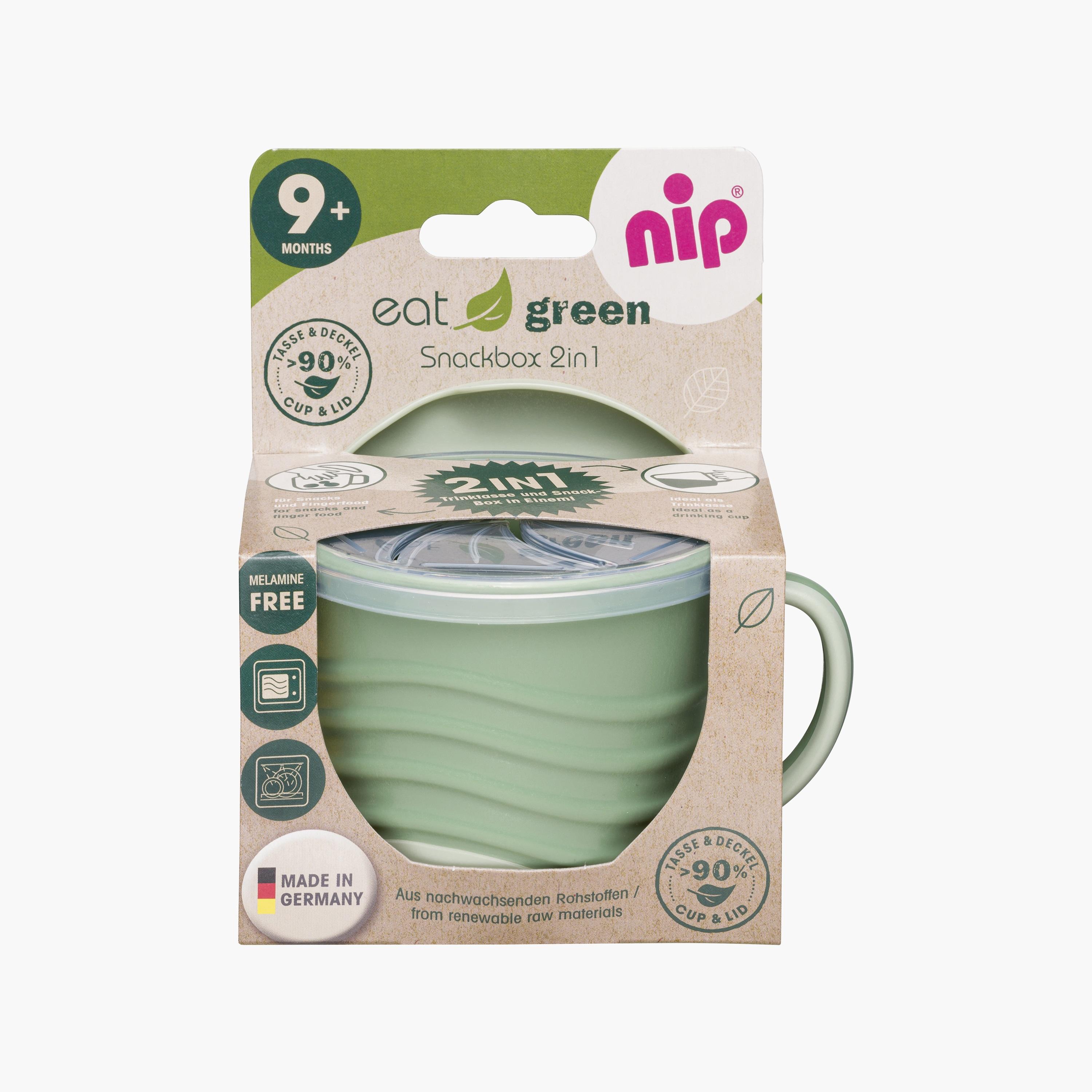 Nip 2-in-1 Eco-Friendly Snack box, Green - 250 ML-baby-feeding-mealtimeessentials-image-5