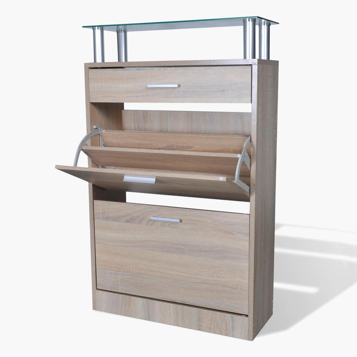 VidaXL 12-Pair Shoe Cabinet
