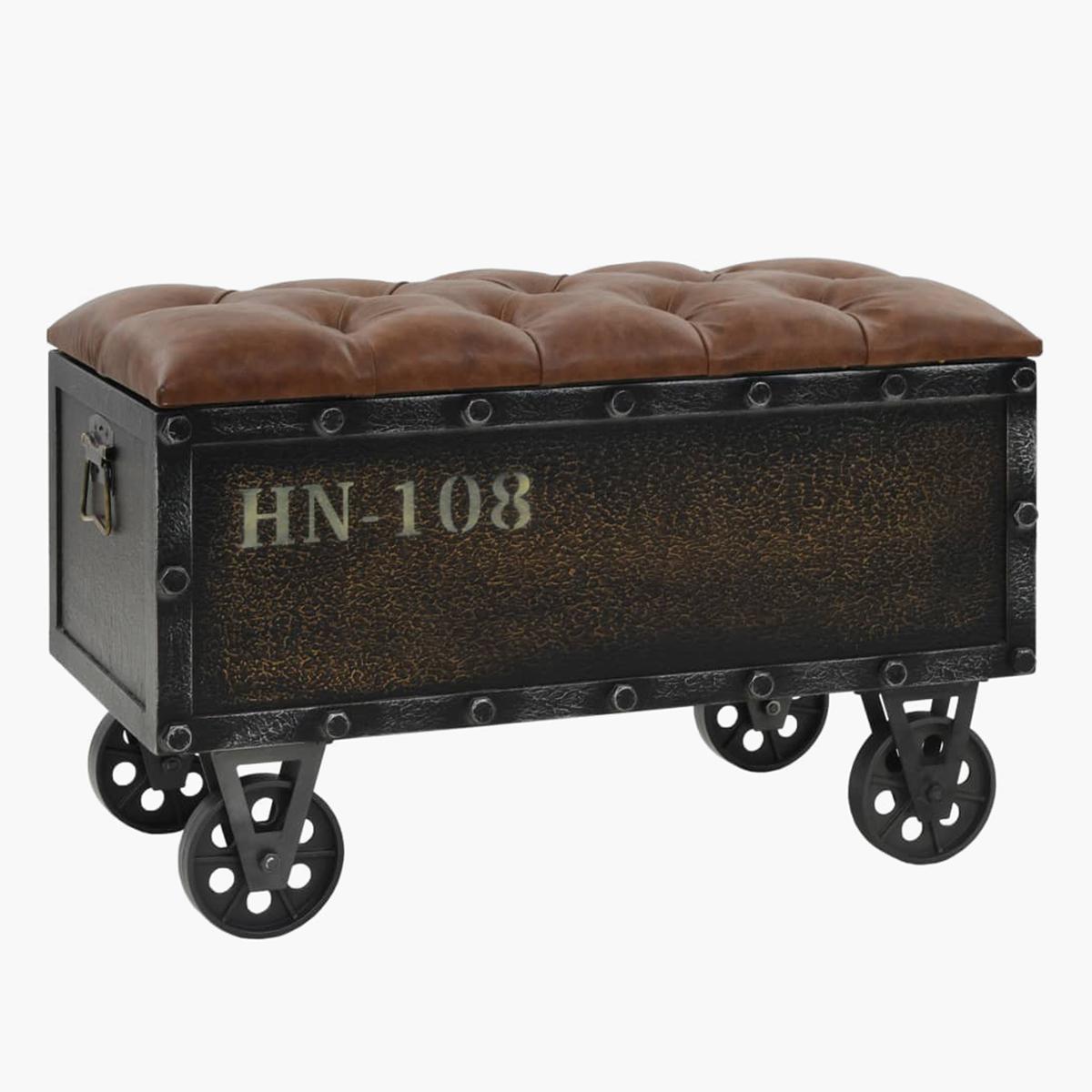 VidaXL Faux Leather Bench with Storage