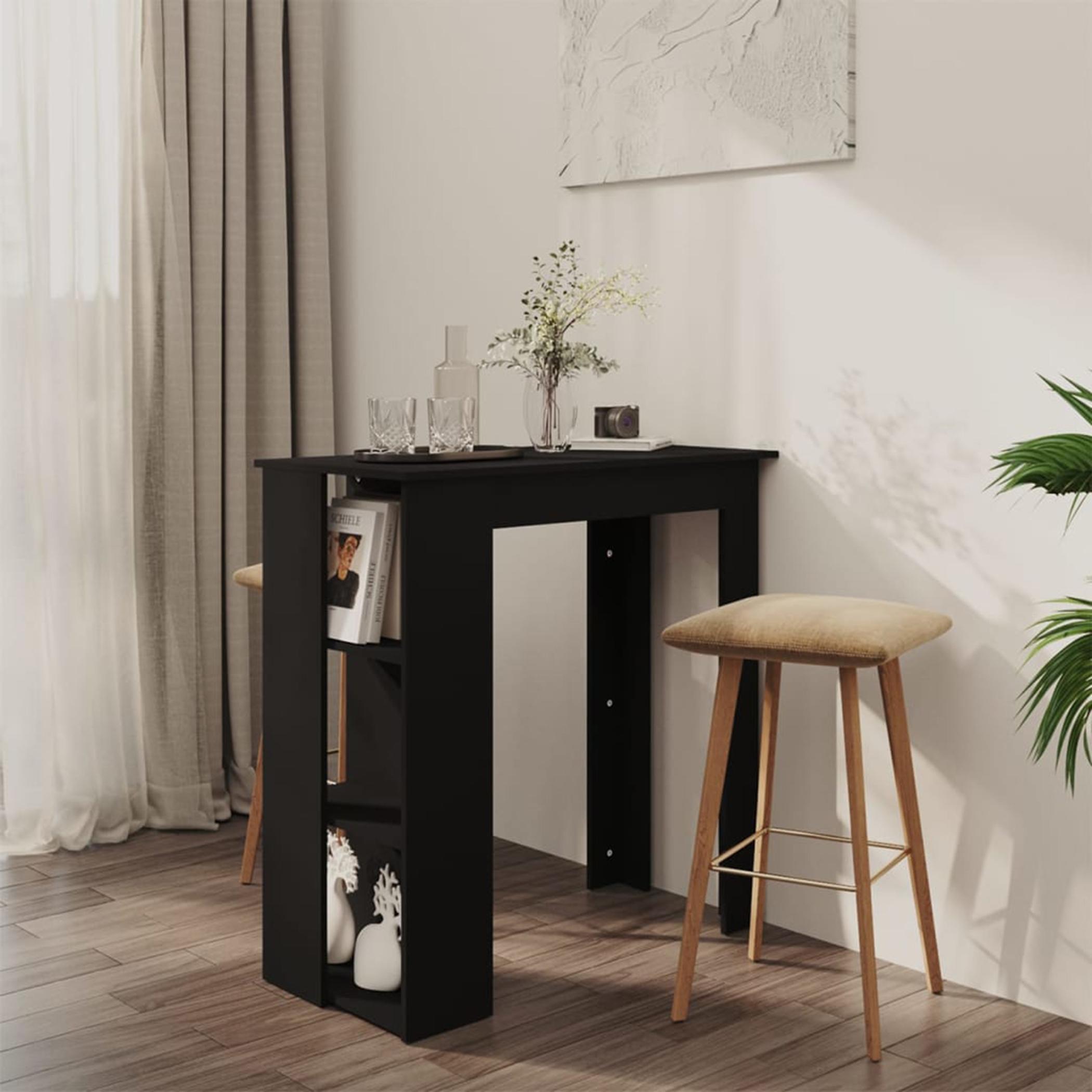 VidaXL Bar Table with Shelf