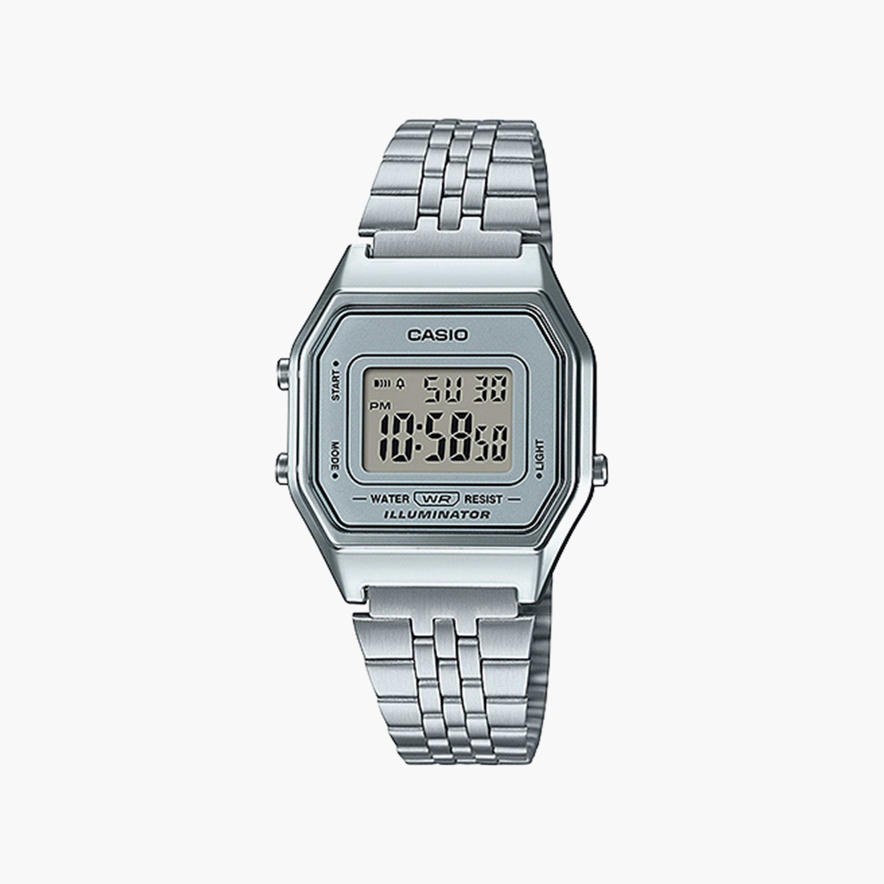 Casio Silver Digital Stainless Steel Strap Watch | LA680WA-7DF | 28 MM-men-watchesandjewellery-watches-image-1