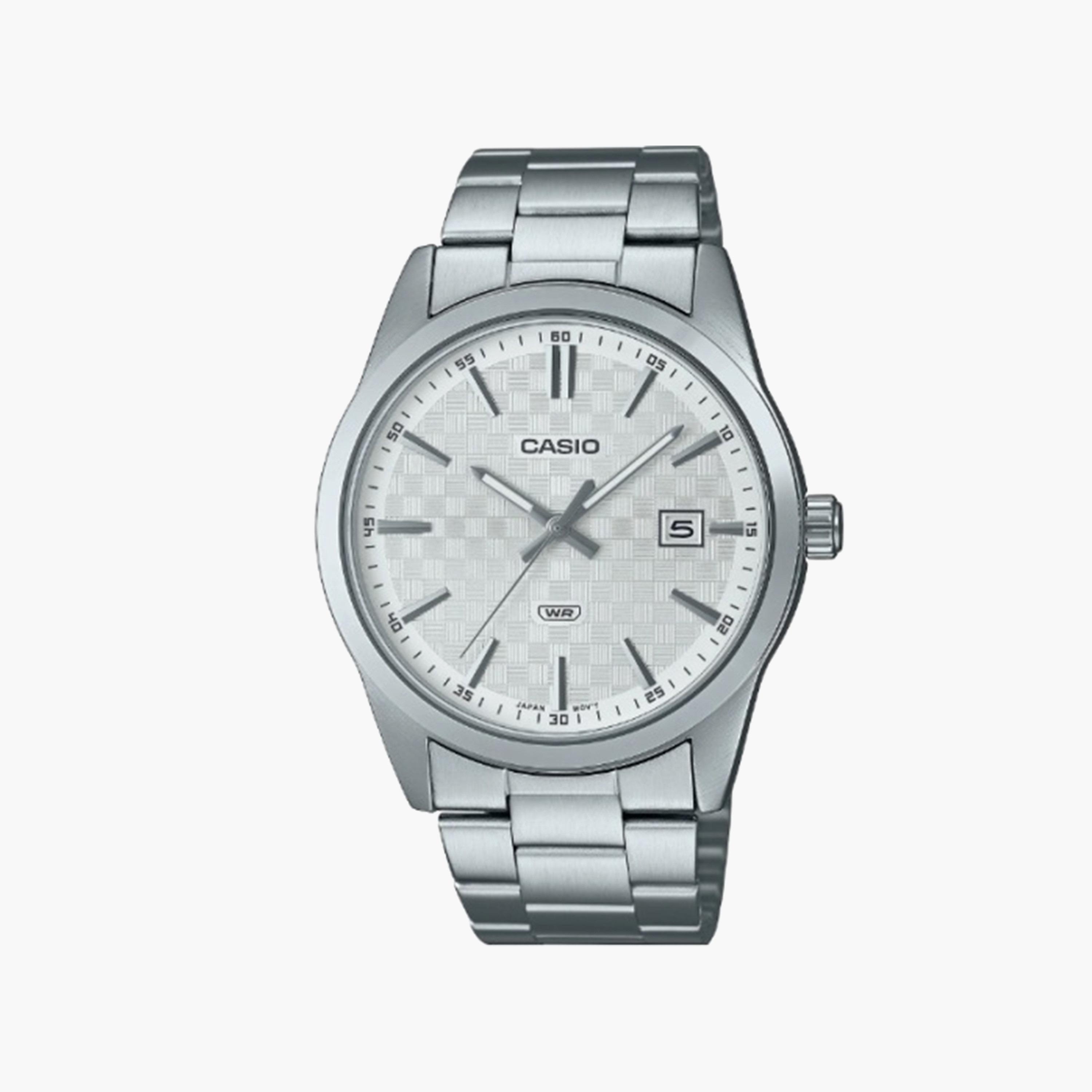Casio Men's Silver Analog Stainless Steel Strap Watch | MTP-VD03D-7AUDF | 41 MM-women-watchesandjewellery-watches-image-1