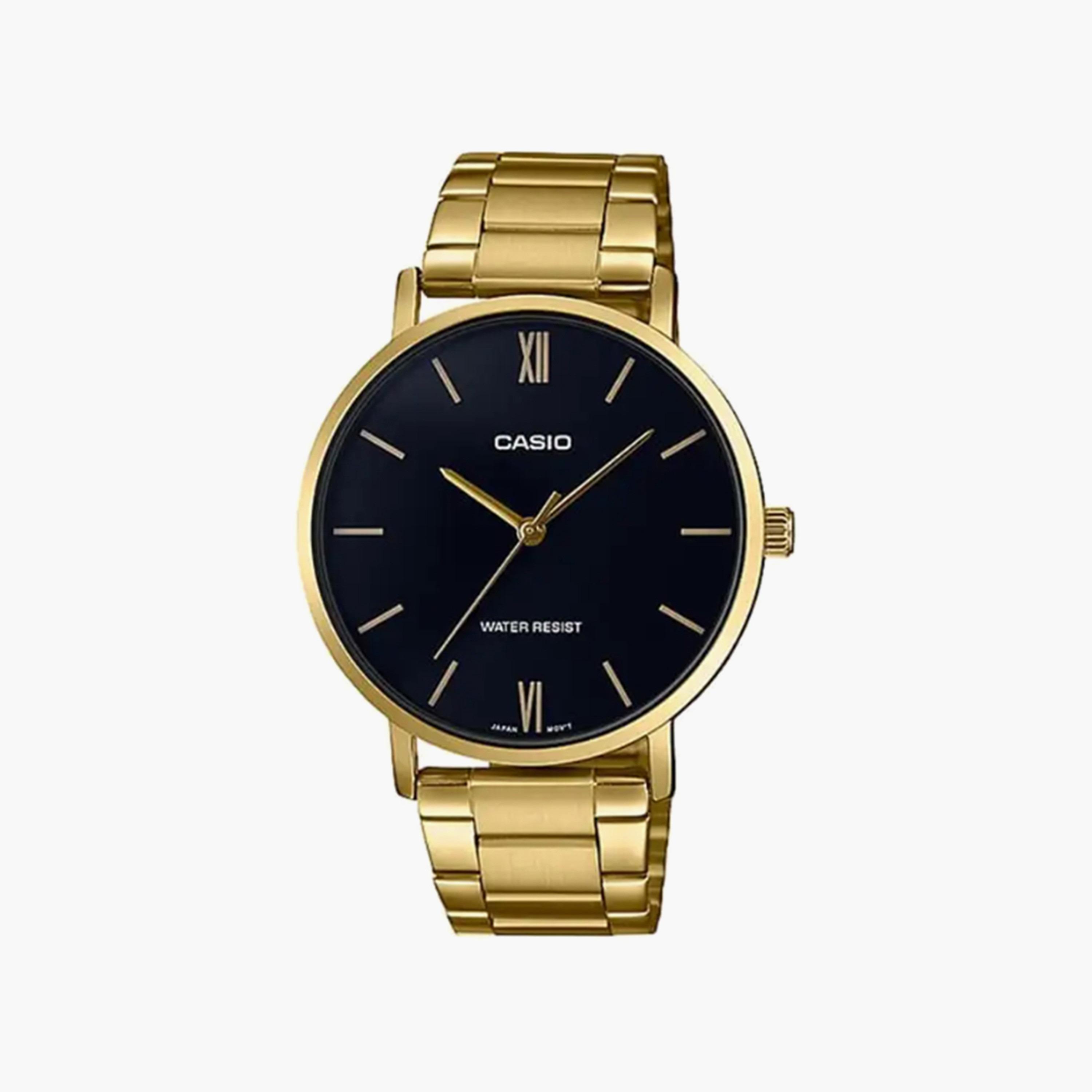 Casio Men's Gold Analog Stainless Steel Strap Watch | MTP-VT01G-1BUDF | 40 MM-men-watchesandjewellery-watches-image-1