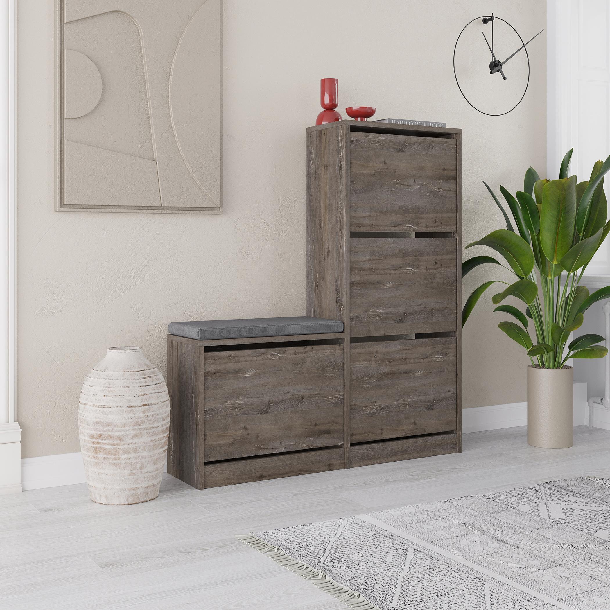 Mourah Dude 16-Pair Shoe Cabinet