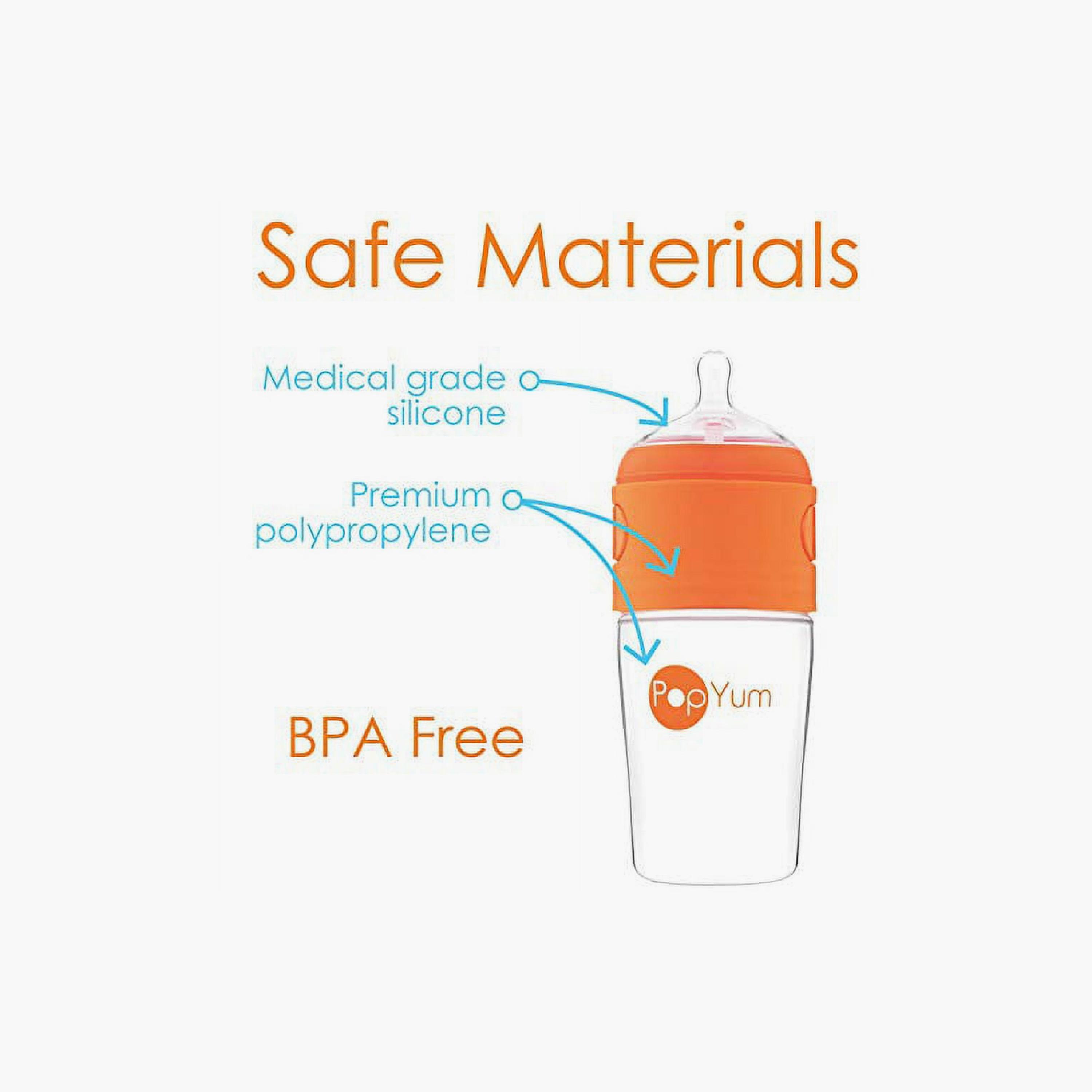 زجاجة رضاعة للأطفال من بوب يام، برتقالية، 260 مل-baby-feeding-feedingbottles-bottlesandteats-image-4