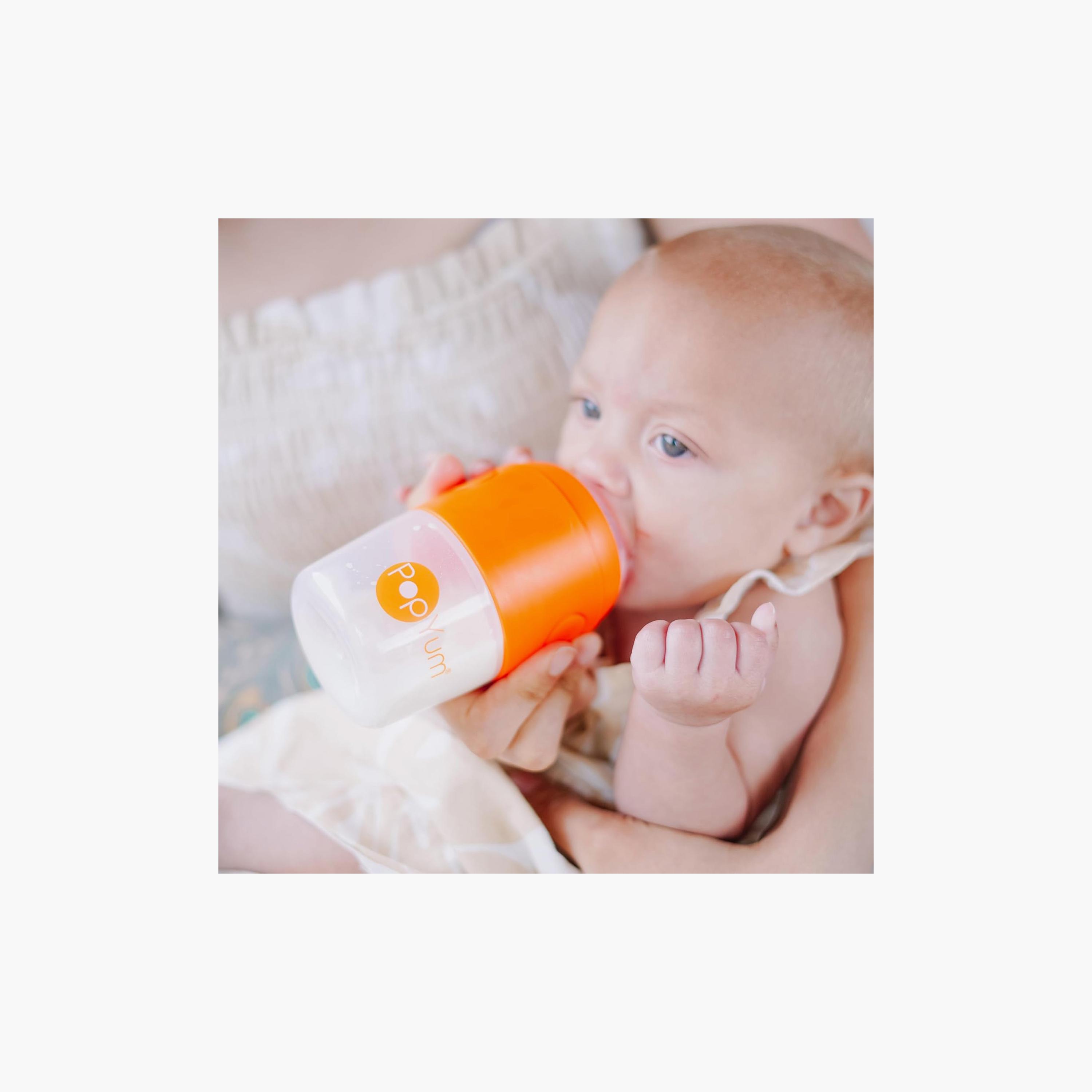 زجاجة رضاعة للأطفال من بوب يام، برتقالية، 150 مل-baby-feeding-feedingbottles-bottlesandteats-image-3
