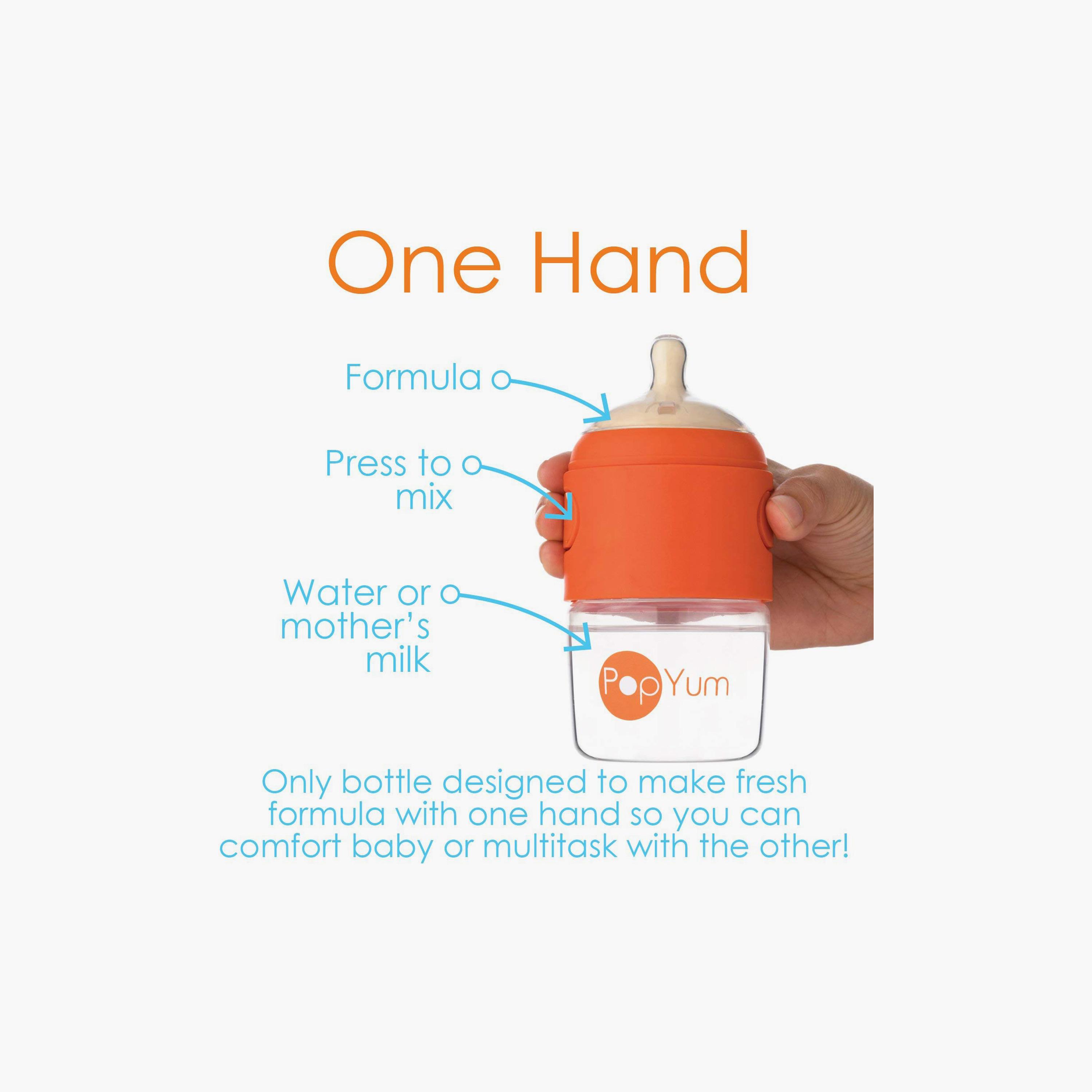 زجاجة رضاعة للأطفال من بوب يام، برتقالية، 150 مل-baby-feeding-feedingbottles-bottlesandteats-image-4