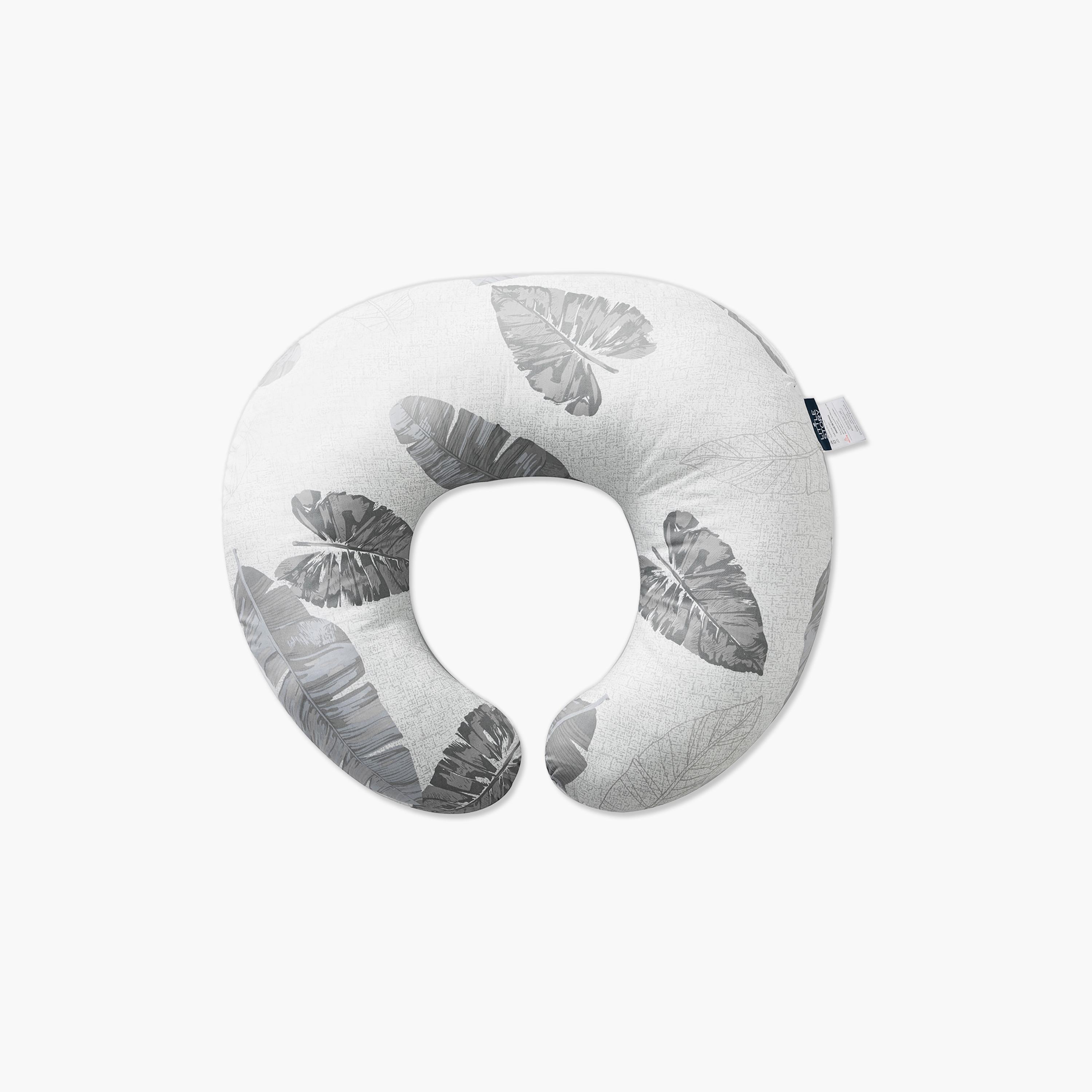 Little Story Baby Nursing Pillow - Leaves Print-baby-feeding-breastfeedingandcare-image-1