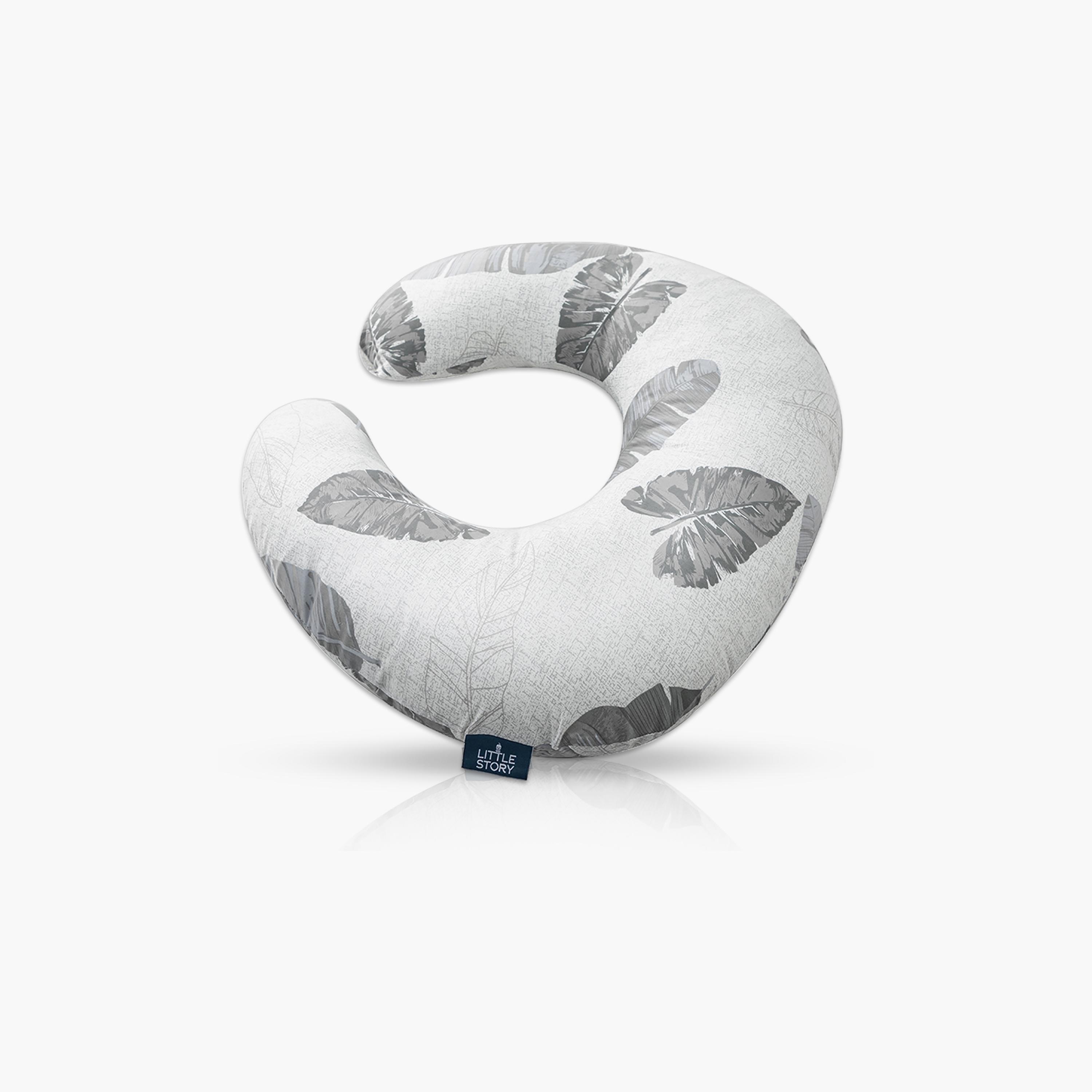 Little Story Baby Nursing Pillow - Leaves Print-baby-feeding-breastfeedingandcare-image-3
