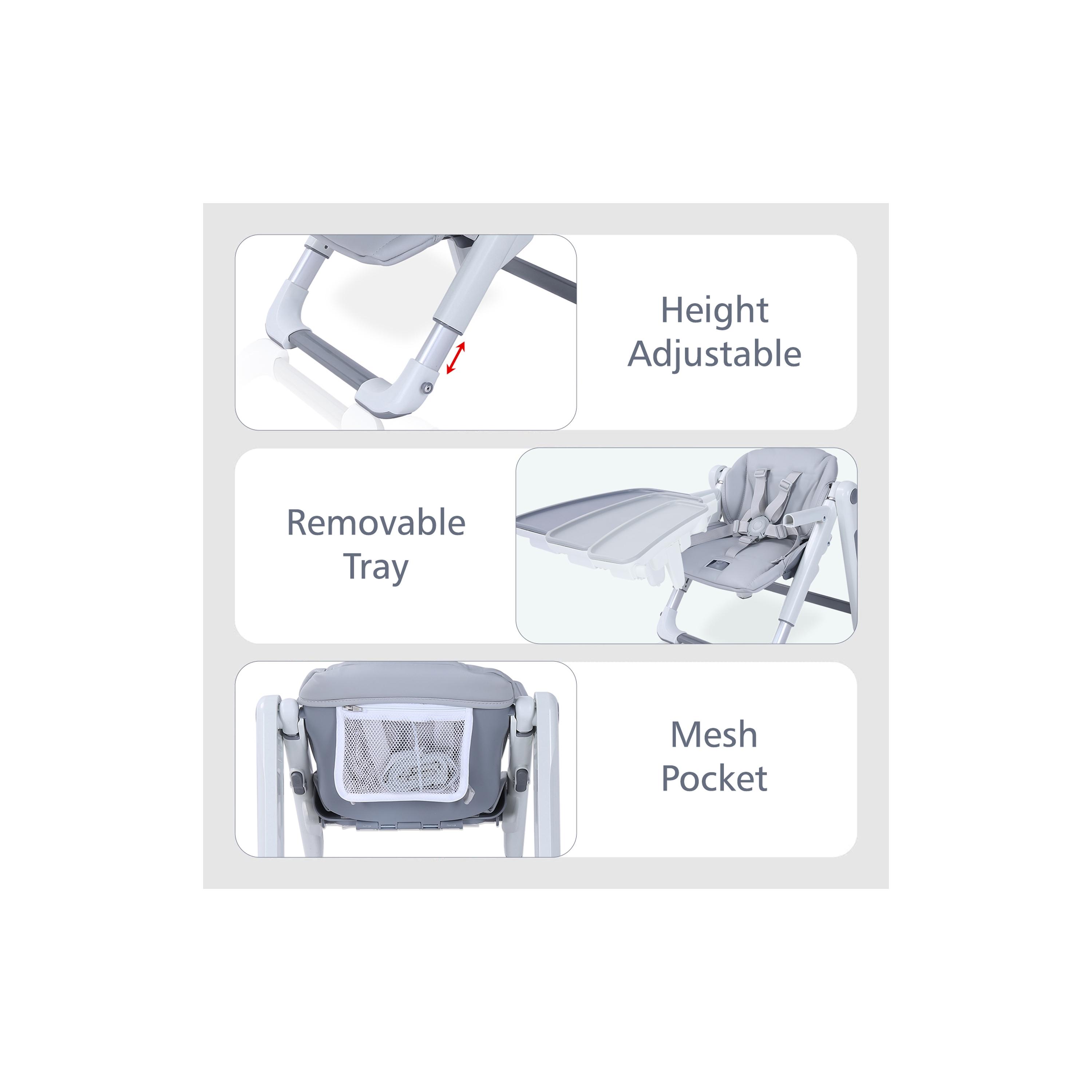 Teknum 3-IN-1 Kids Foldable Dining Booster Chair, Grey-baby-feeding-highchairsandboosters-image-13