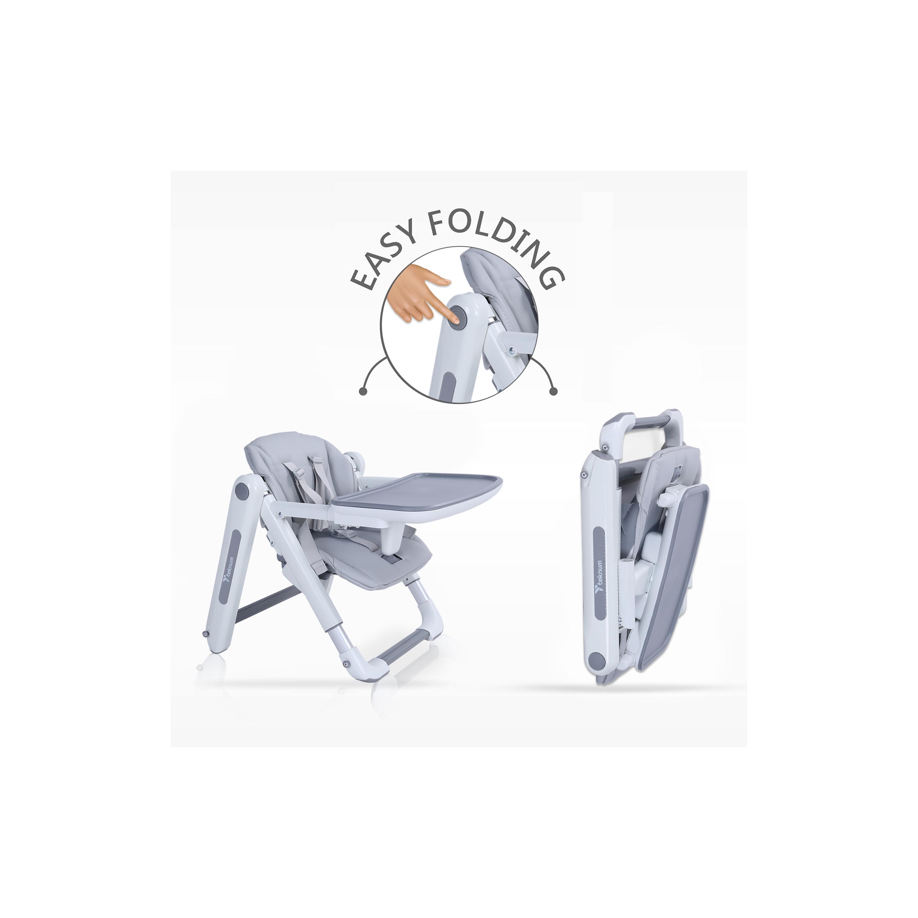 Teknum 3-IN-1 Kids Foldable Dining Booster Chair, Grey-baby-feeding-highchairsandboosters-image-8