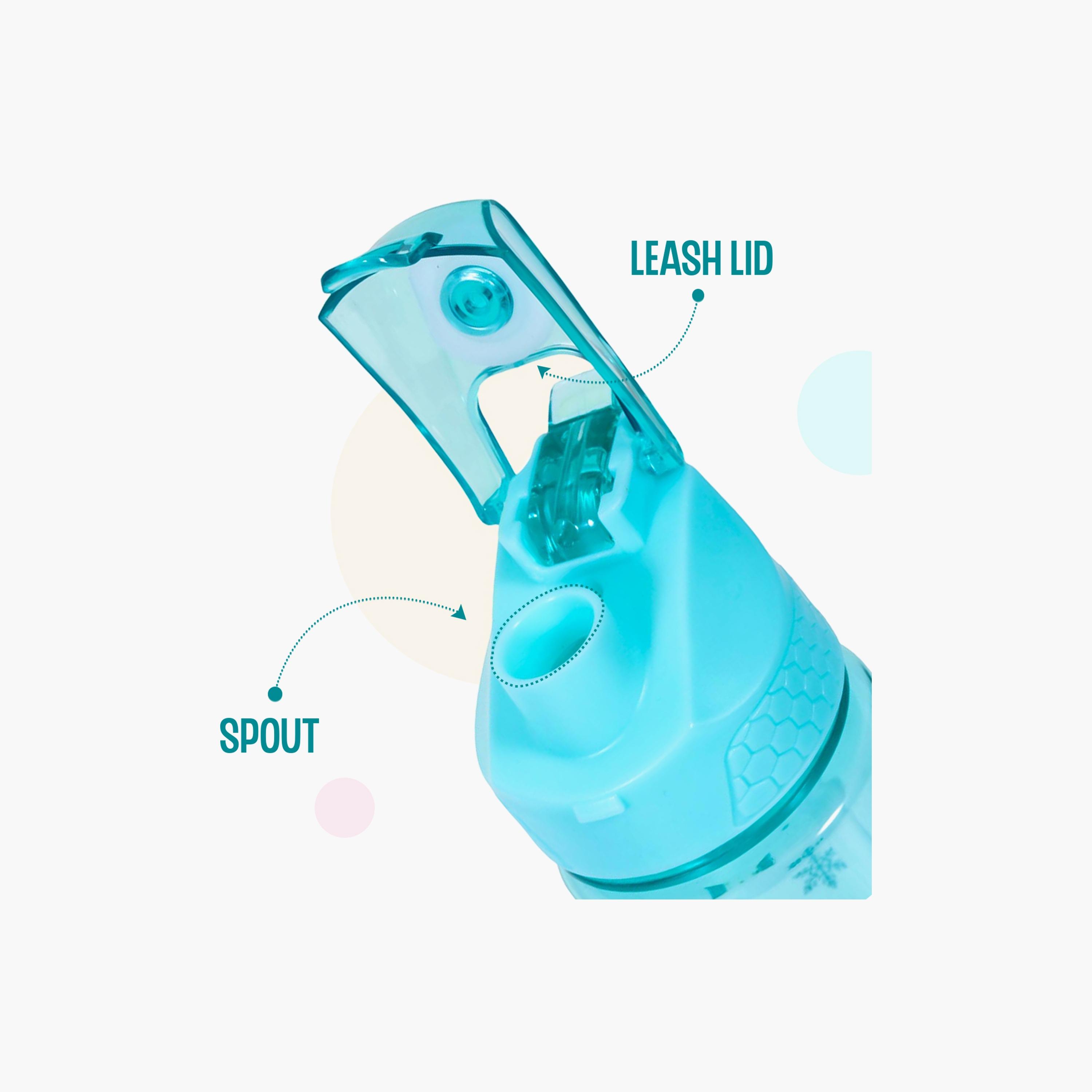 Eazy Kids Disney 2in1 Frozen Princess Elsa Tritan Water Bottle, Green, 650ml-school-waterbottles-image-4