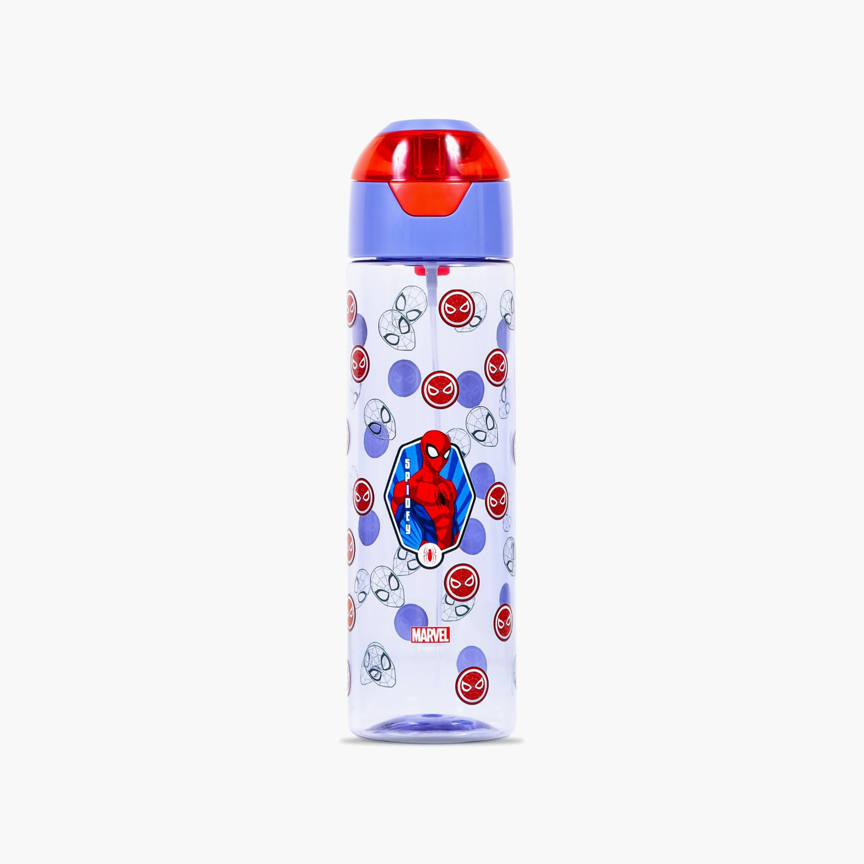 زجاجة مياه تريتان مع رشاش سبايدرمان من إيزي كيدز، أسود أحمر، 750 مل-school-waterbottles-image-1