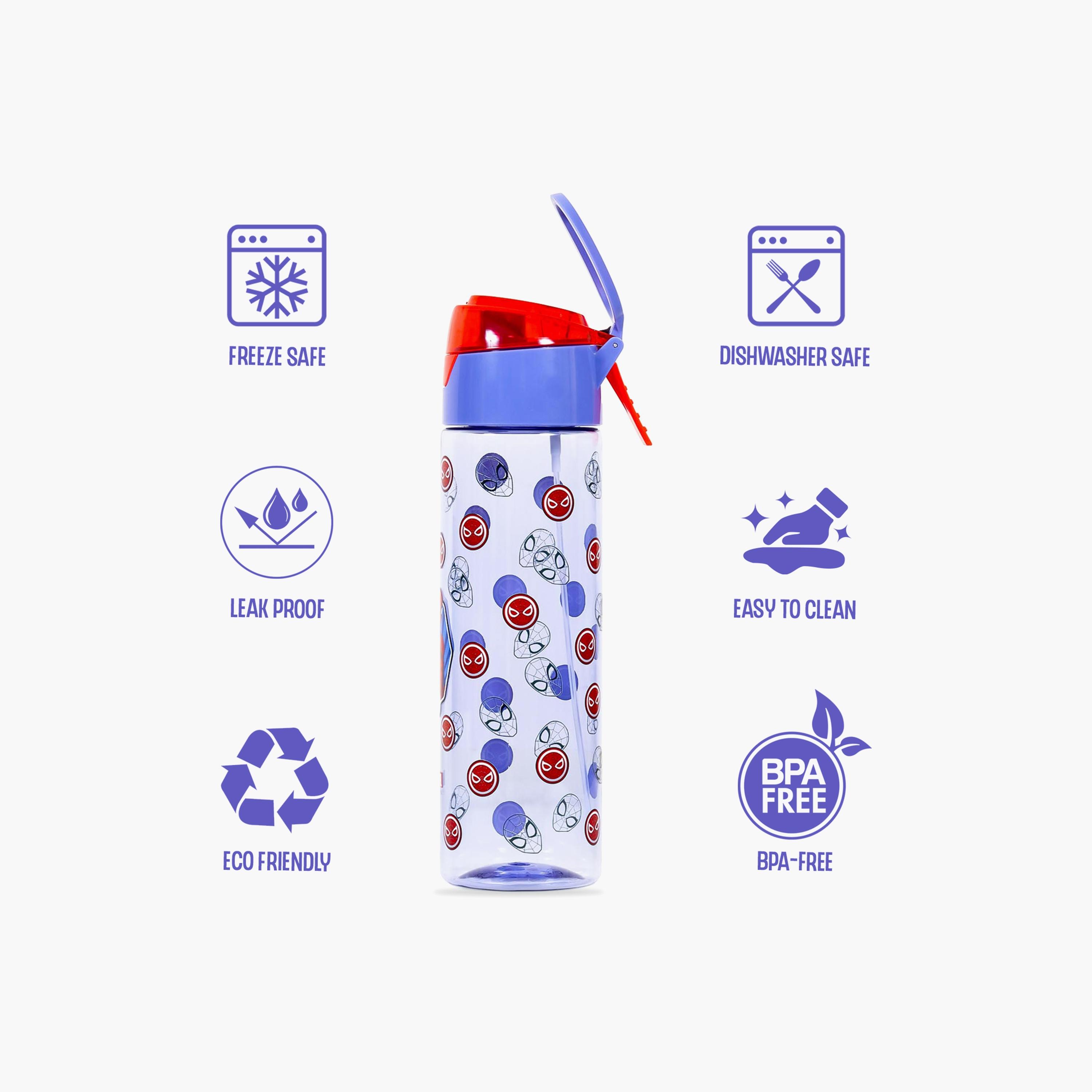 زجاجة مياه تريتان مع رشاش سبايدرمان من إيزي كيدز، أسود أحمر، 750 مل-school-waterbottles-image-3