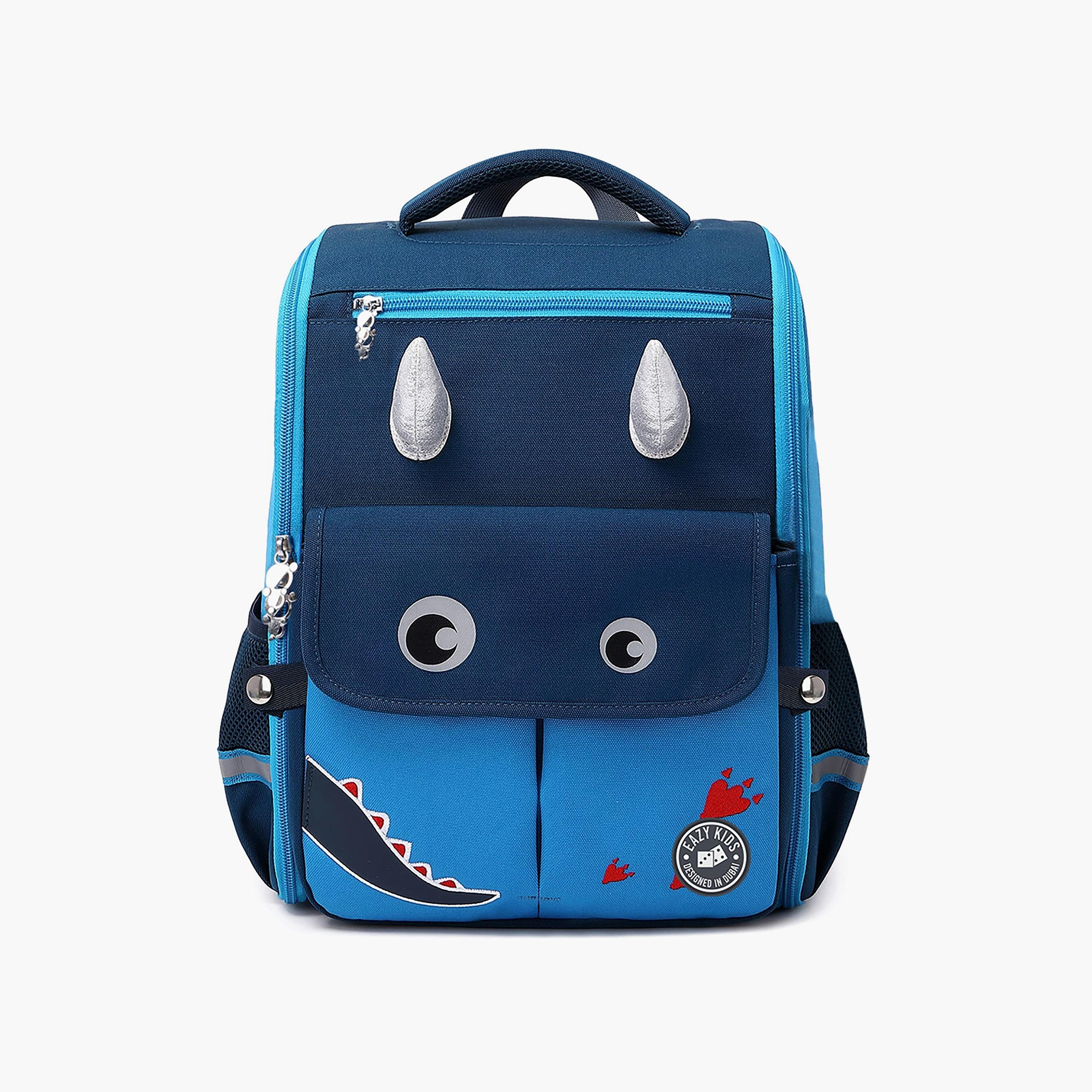 Eazy Kids Dinosaur School Bag, Blue-school-bagsandbackpacks-backpacks-image-1