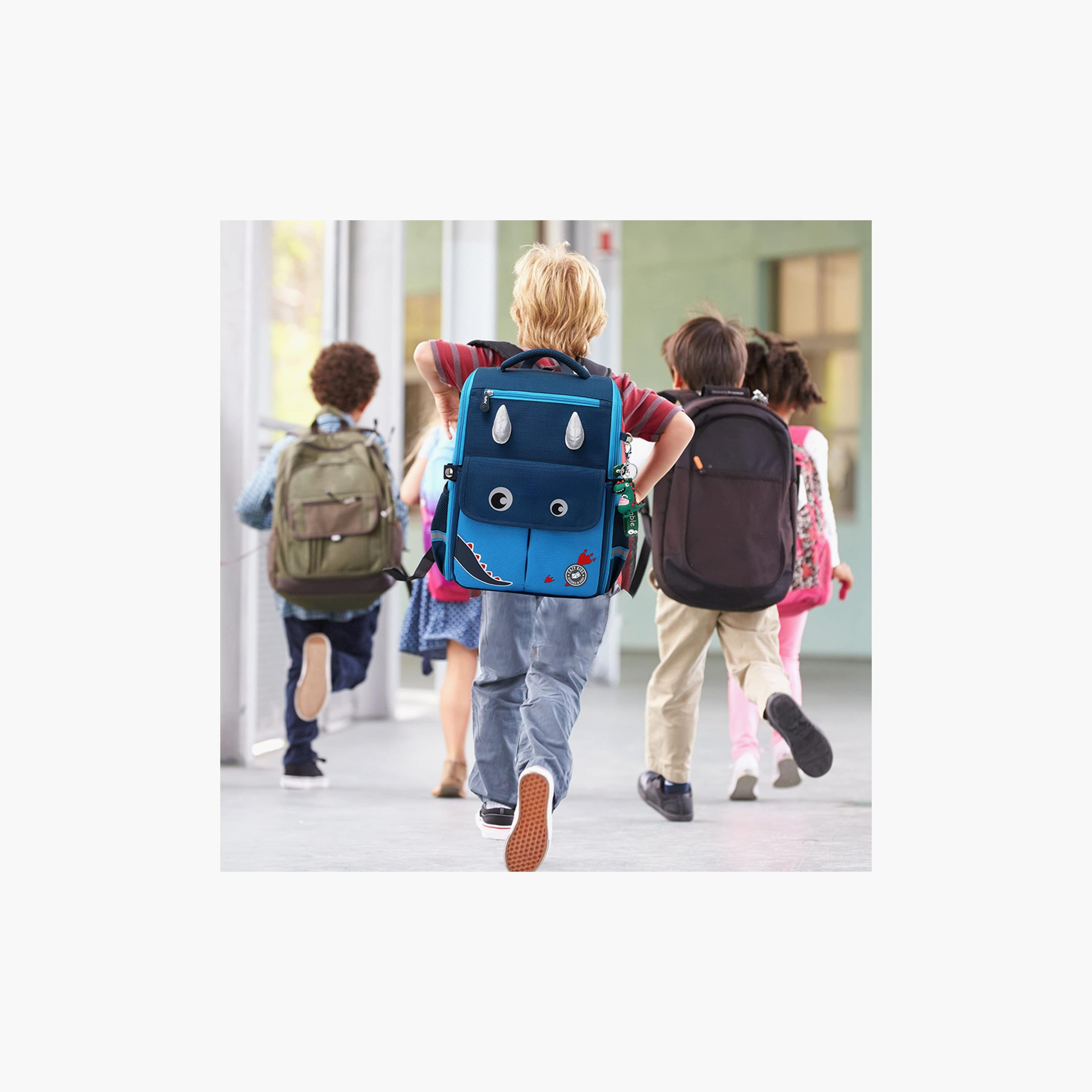 Eazy Kids Dinosaur School Bag, Blue-school-bagsandbackpacks-backpacks-image-3