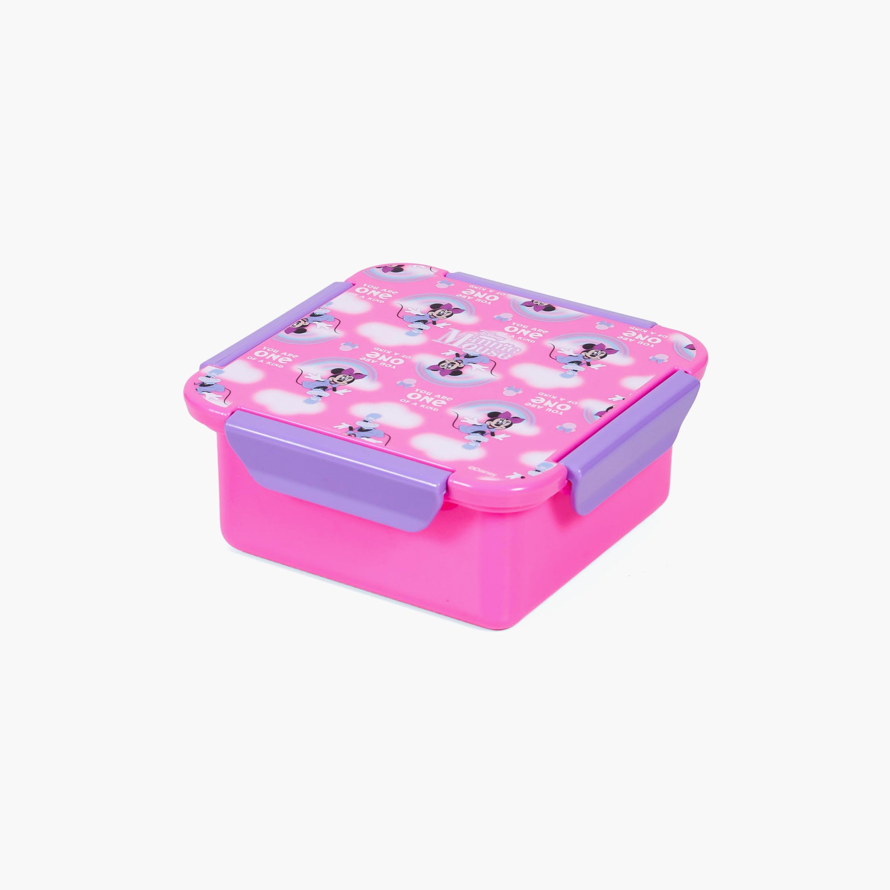 Eazy Kids Disney Minnie Mouse Snack Lunch Box, Pink, 650ml-school-lunchessentials-lunchboxes-image-1