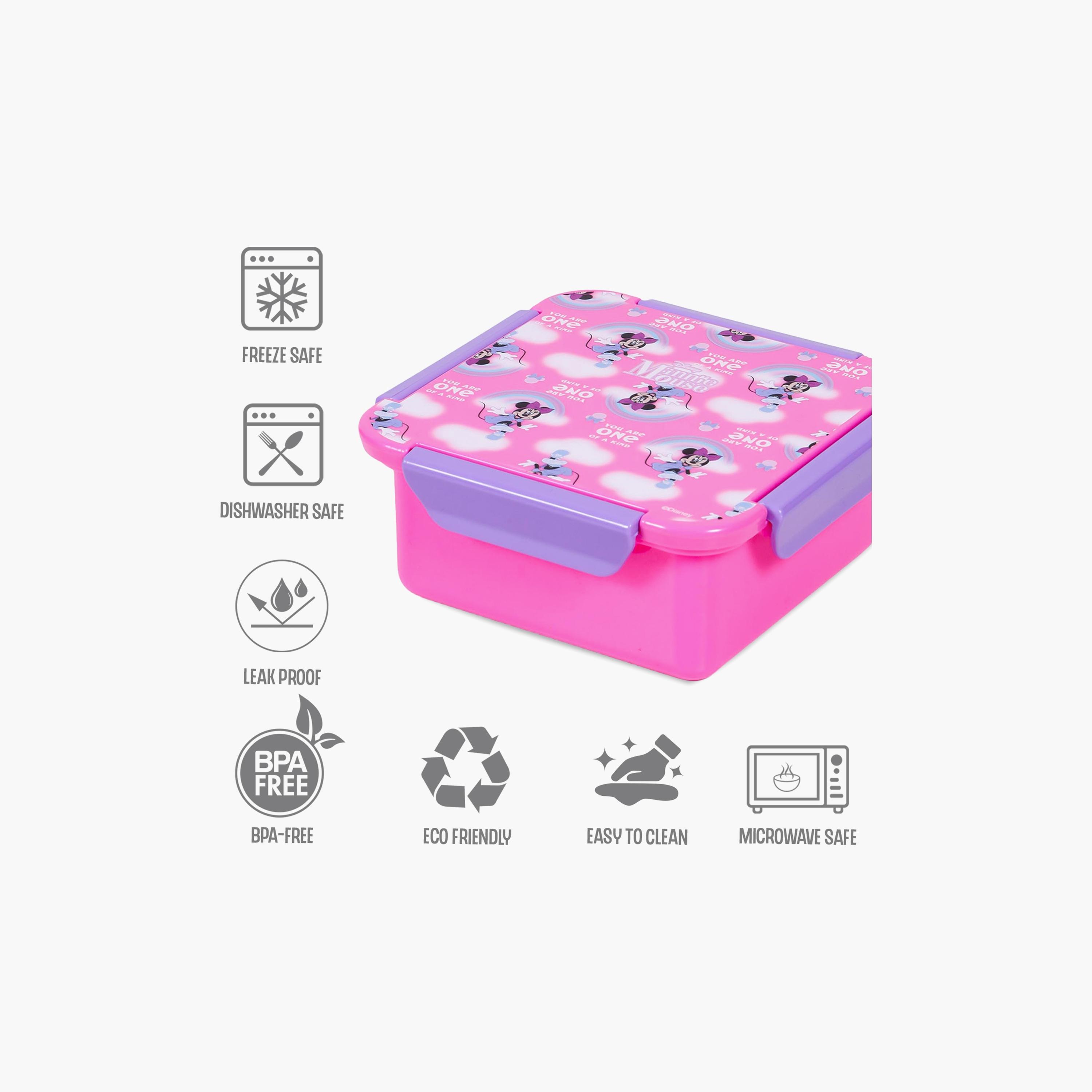 Eazy Kids Disney Minnie Mouse Snack Lunch Box, Pink, 650ml-school-lunchessentials-lunchboxes-image-2