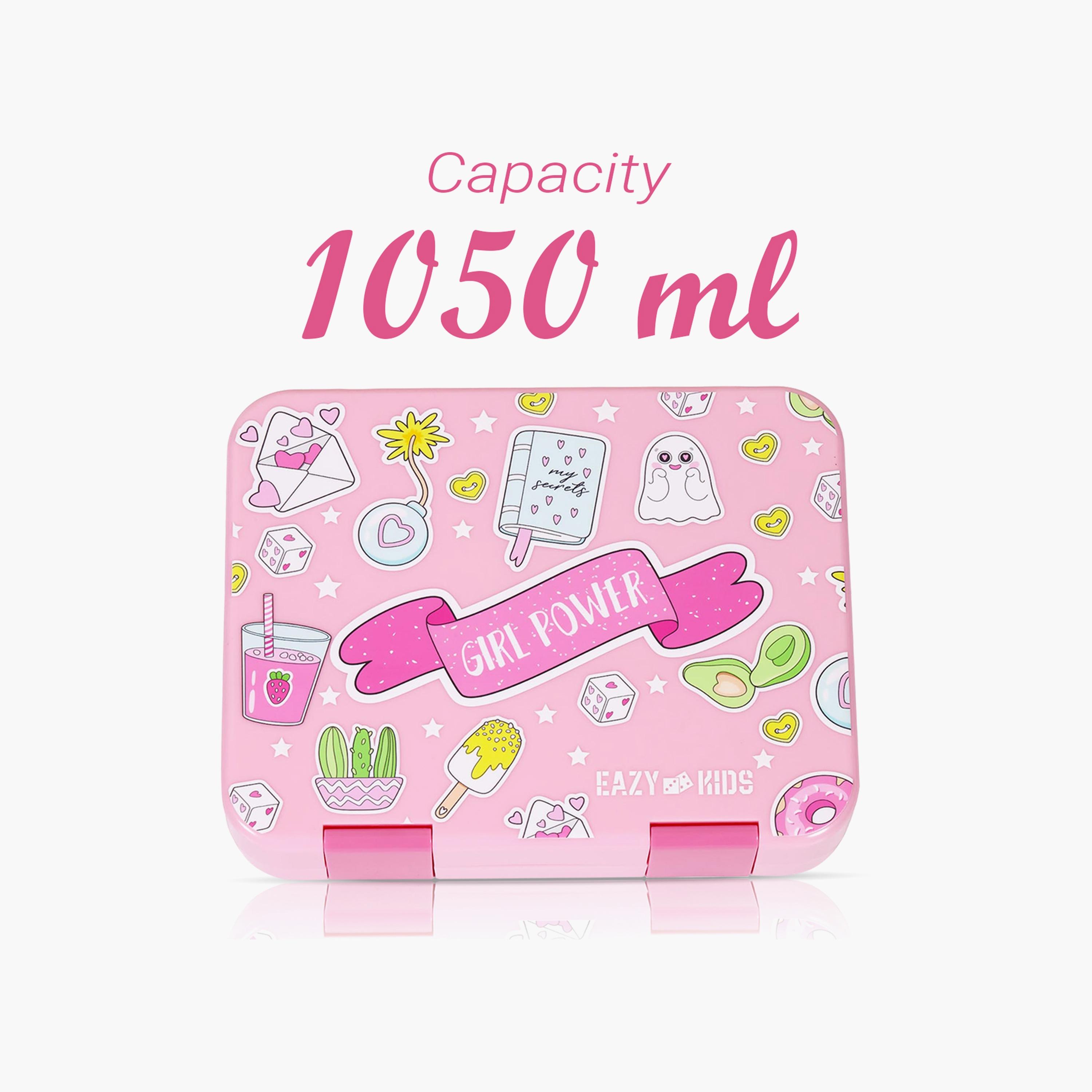 Eazy Kids Convertible Bento Lunch Box with Sandwich Cutter Set - Girl Power-school-lunchessentials-lunchboxes-image-4