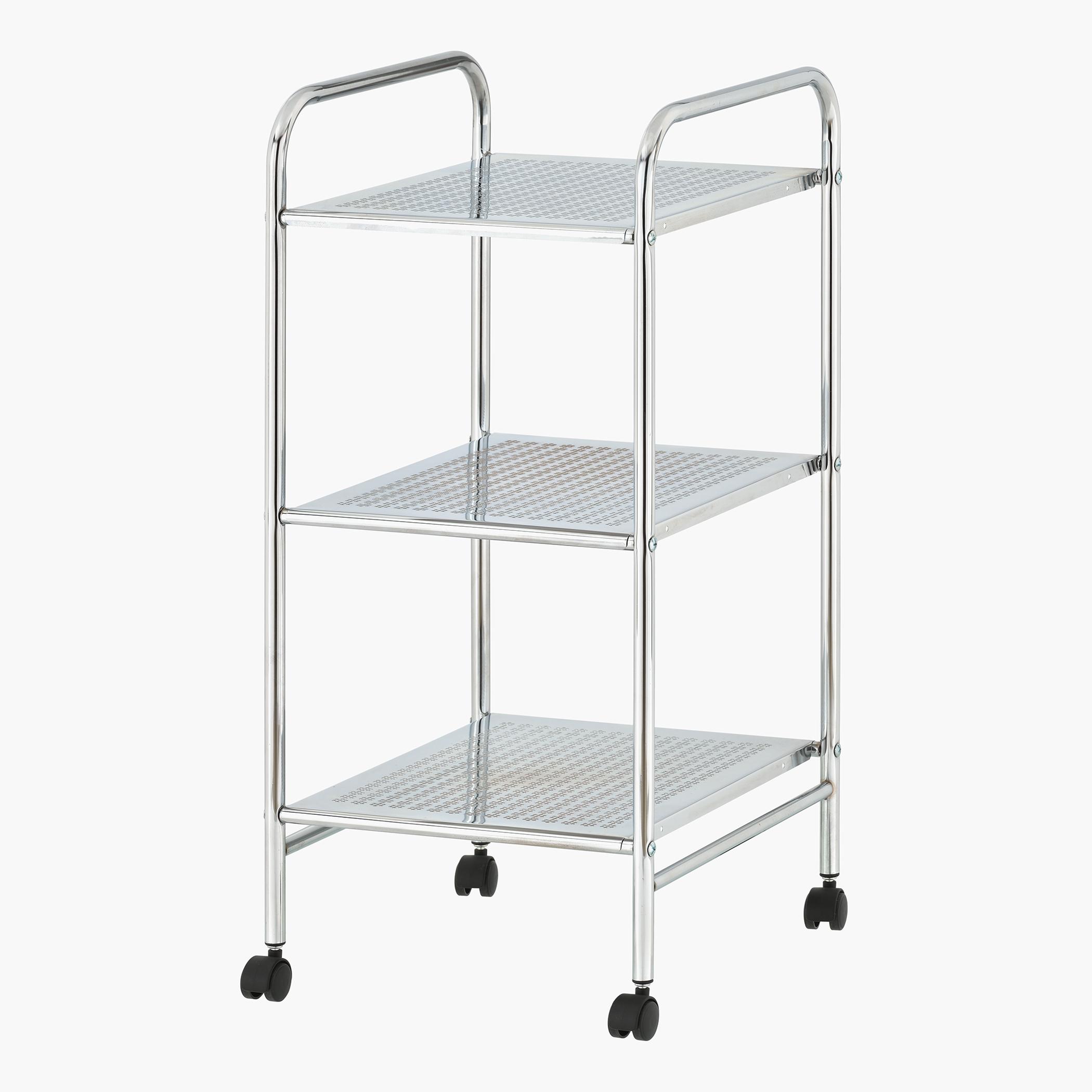 Zenments 3-Tier Metal Shelf Utility Trolley with Wheels and Handles - ZEN-263