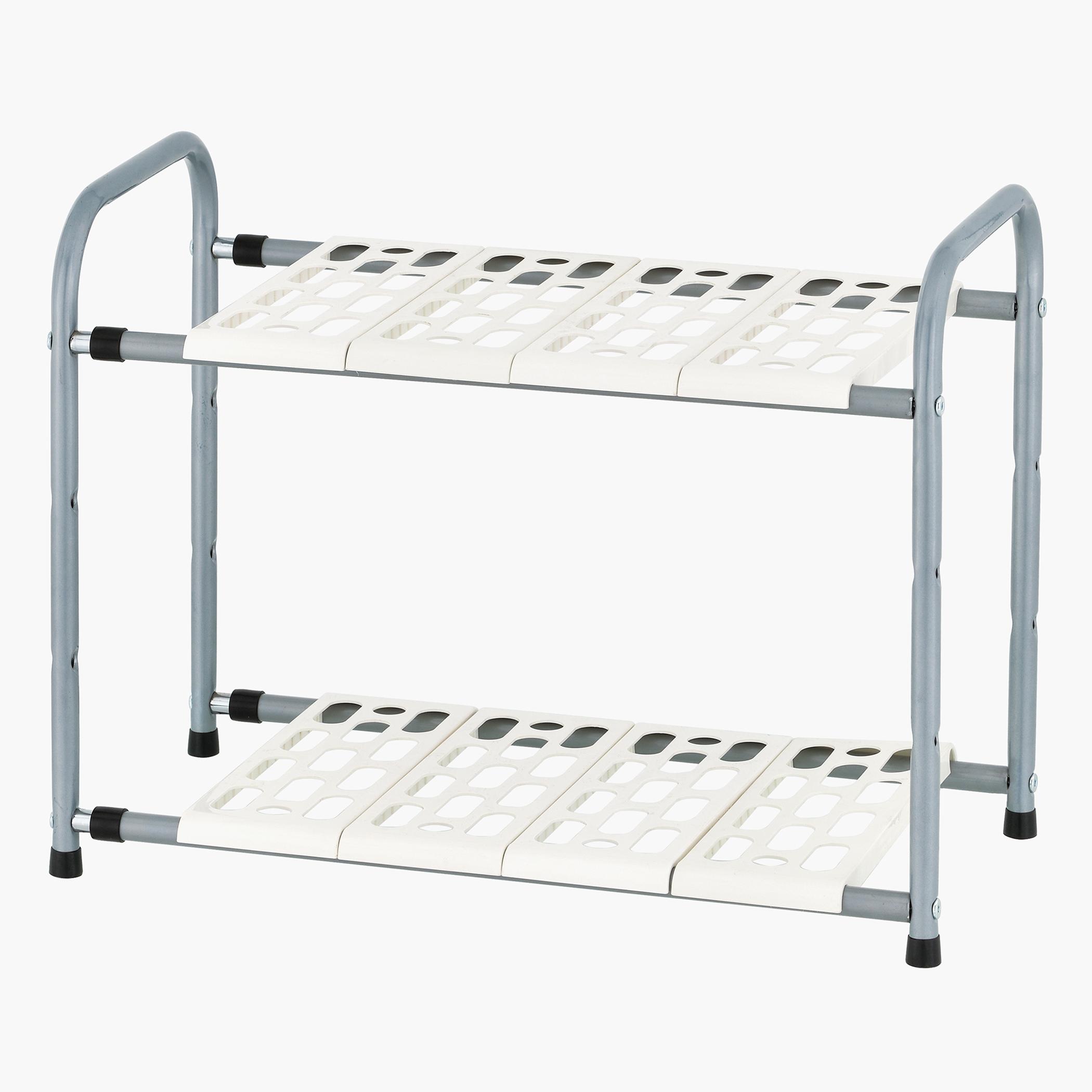 Zenments 2-Tier Expandable Under Sink Organizer Rack with Adjustable Cabinet Shelf - ZEN-264