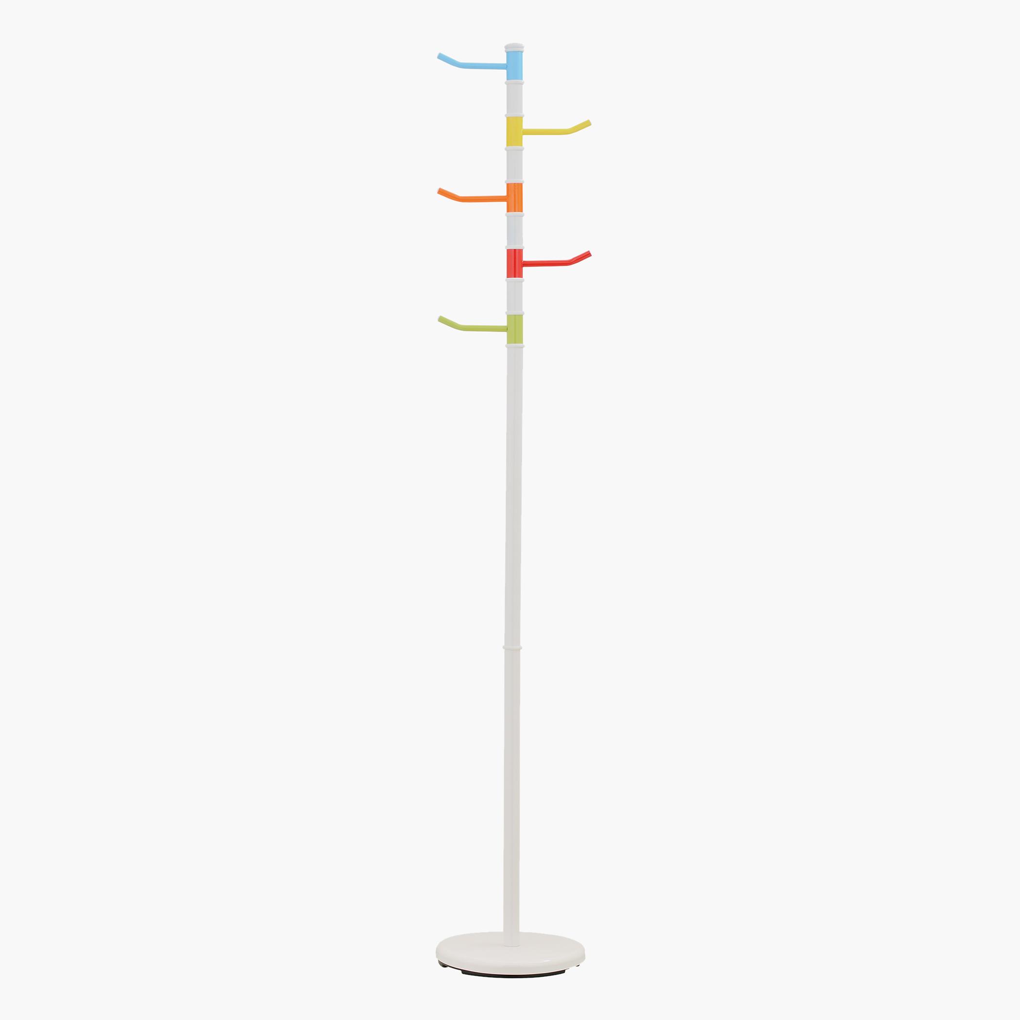 Zenments ZEN-267 Metal Clothes Hanging Stand with 5 Hooks and Round Base - 176x29.5 cm