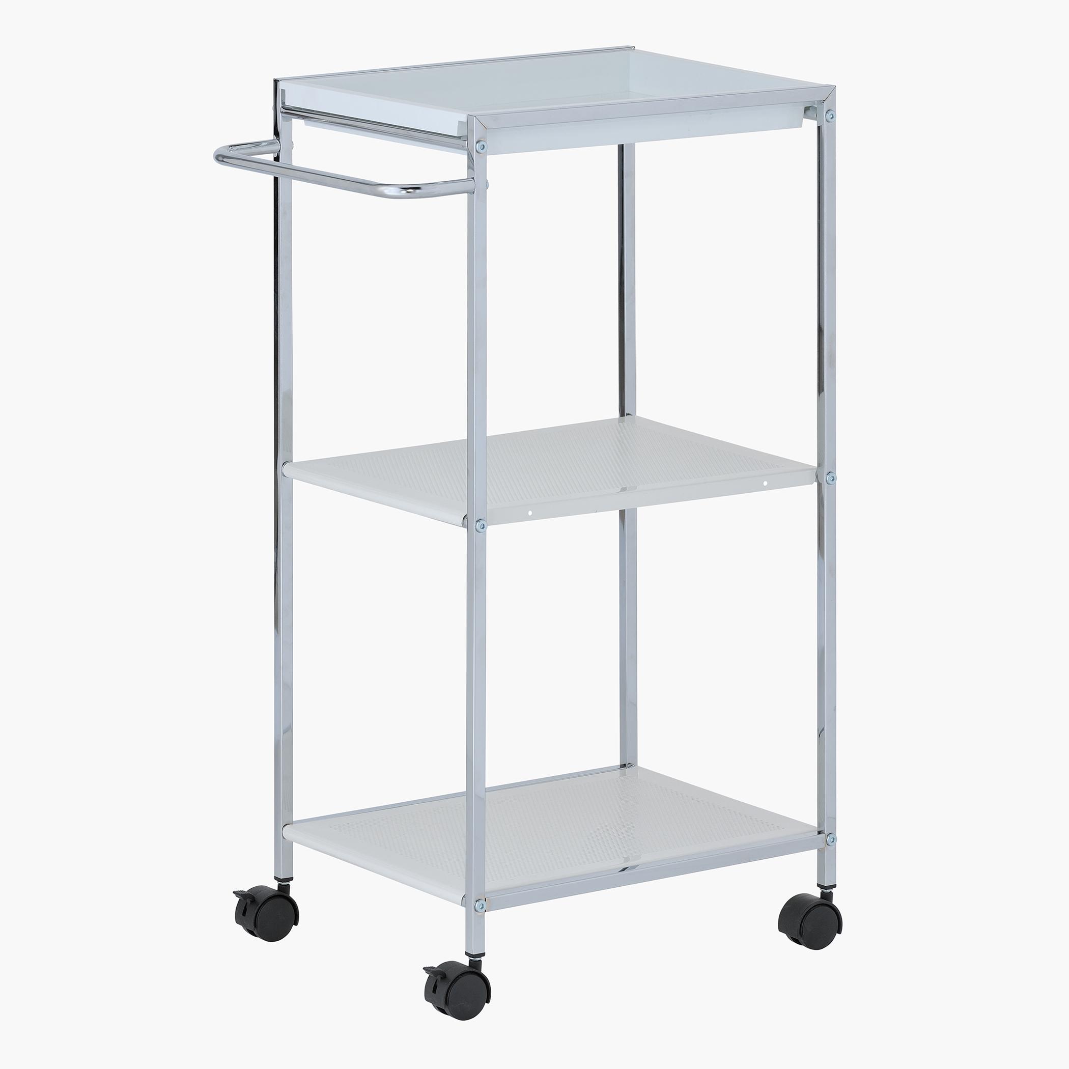 Zenments 3-Tier Utility Cart with Metal Shelves and Lockable Wheels - ZEN-269