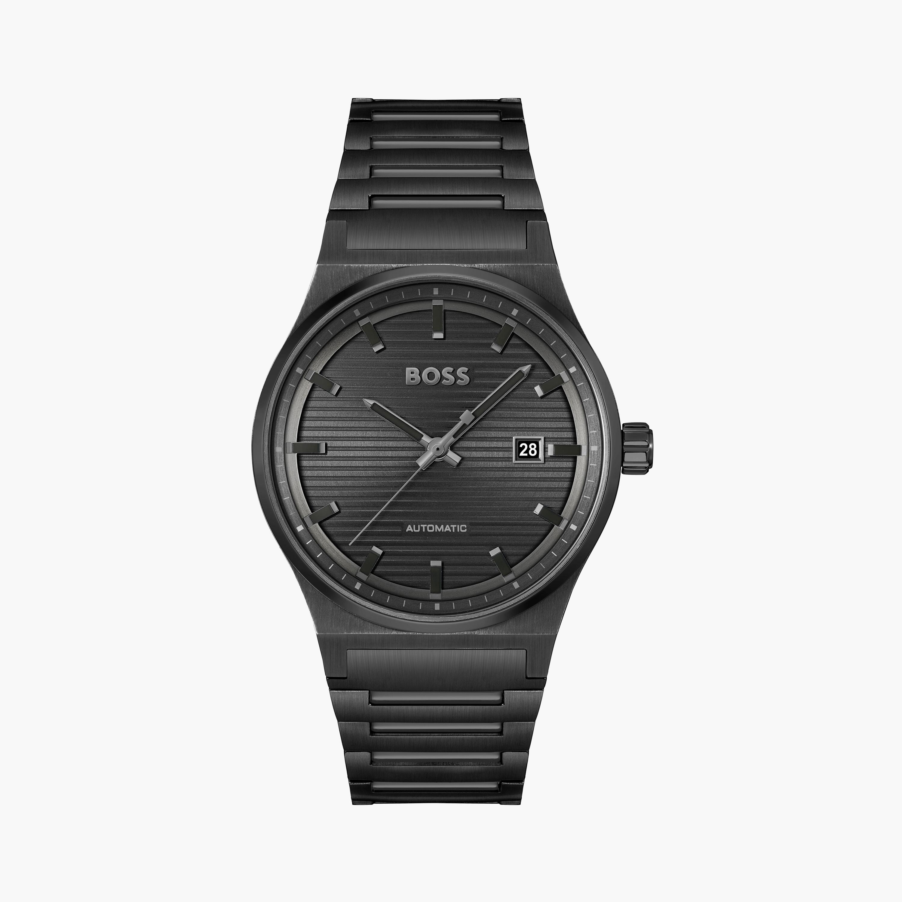 Buy Men s Hugo Boss Men s 41 MM Black Automatic Stainless Steel Watch 1514120 Online Centrepoint UAE