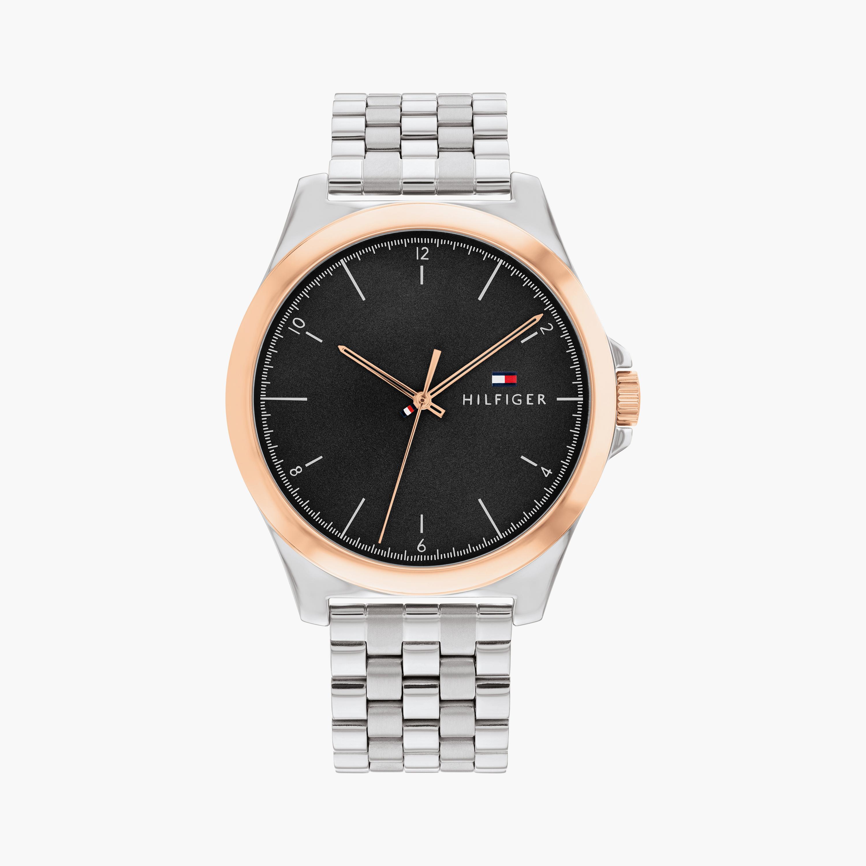 تومي هيلفيغر ساعة يد رجالية تناظرية ستانلس ستيل 42 مم فضي | 1710545-men-watchesandjewellery-watches-image-1