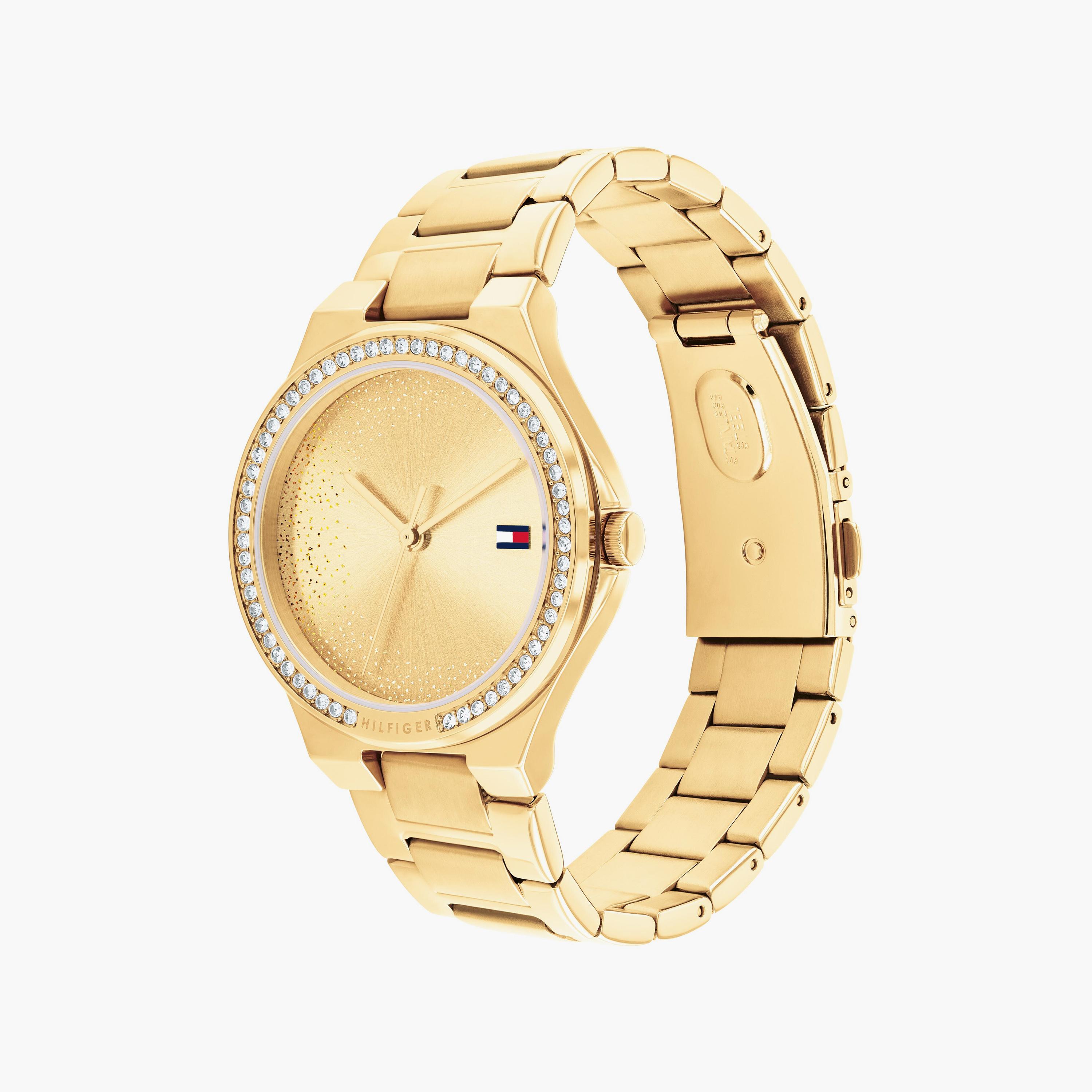 تومي هيلفيغر ساعة يد نسائية تناظرية ستانلس ستيل 36 مم ذهبي | 1782642-women-watchesandjewellery-watches-image-2