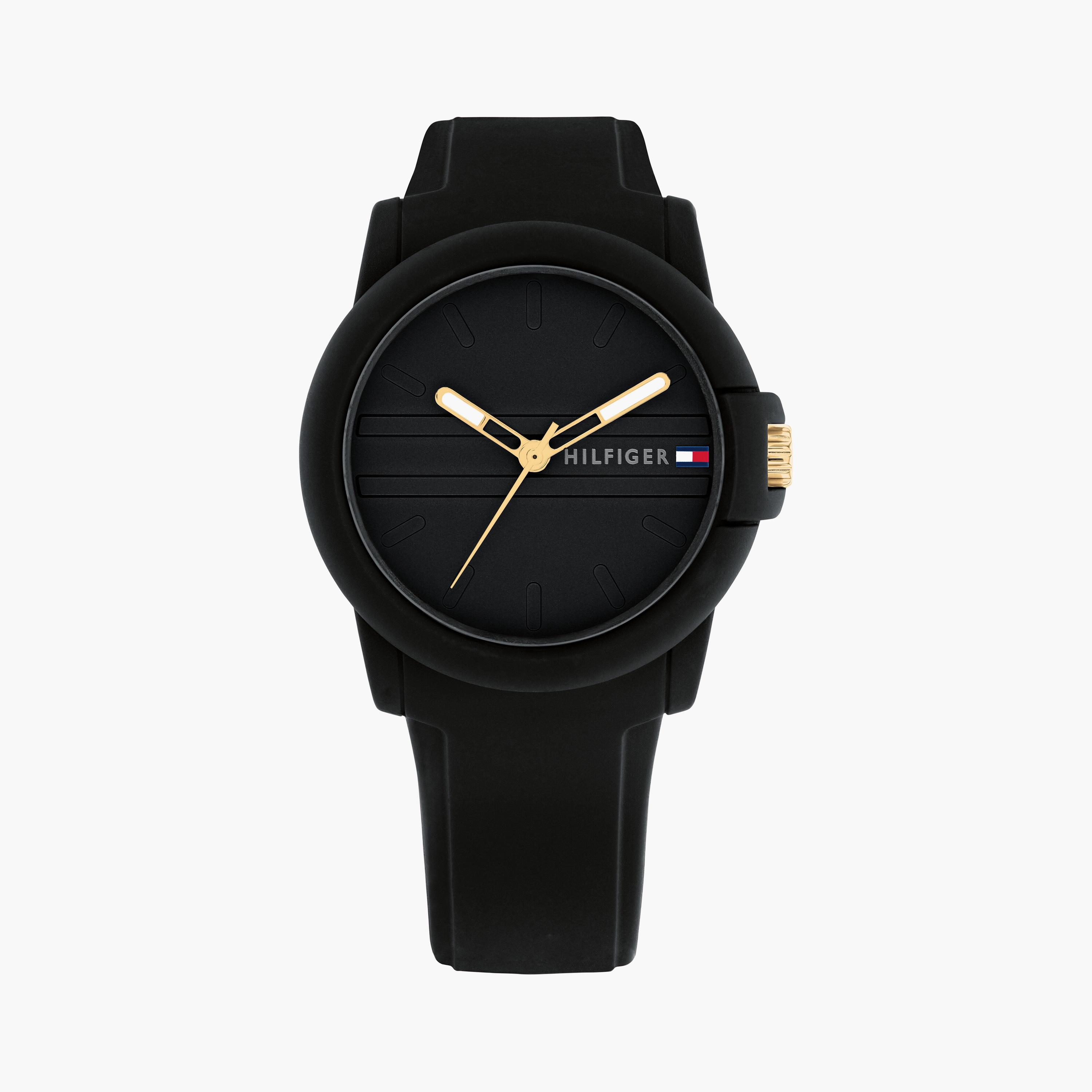تومي هيلفيغر ساعة يد نسائية تناظرية سيليكون 36 مم أسود | 1782688-women-watchesandjewellery-watches-image-1