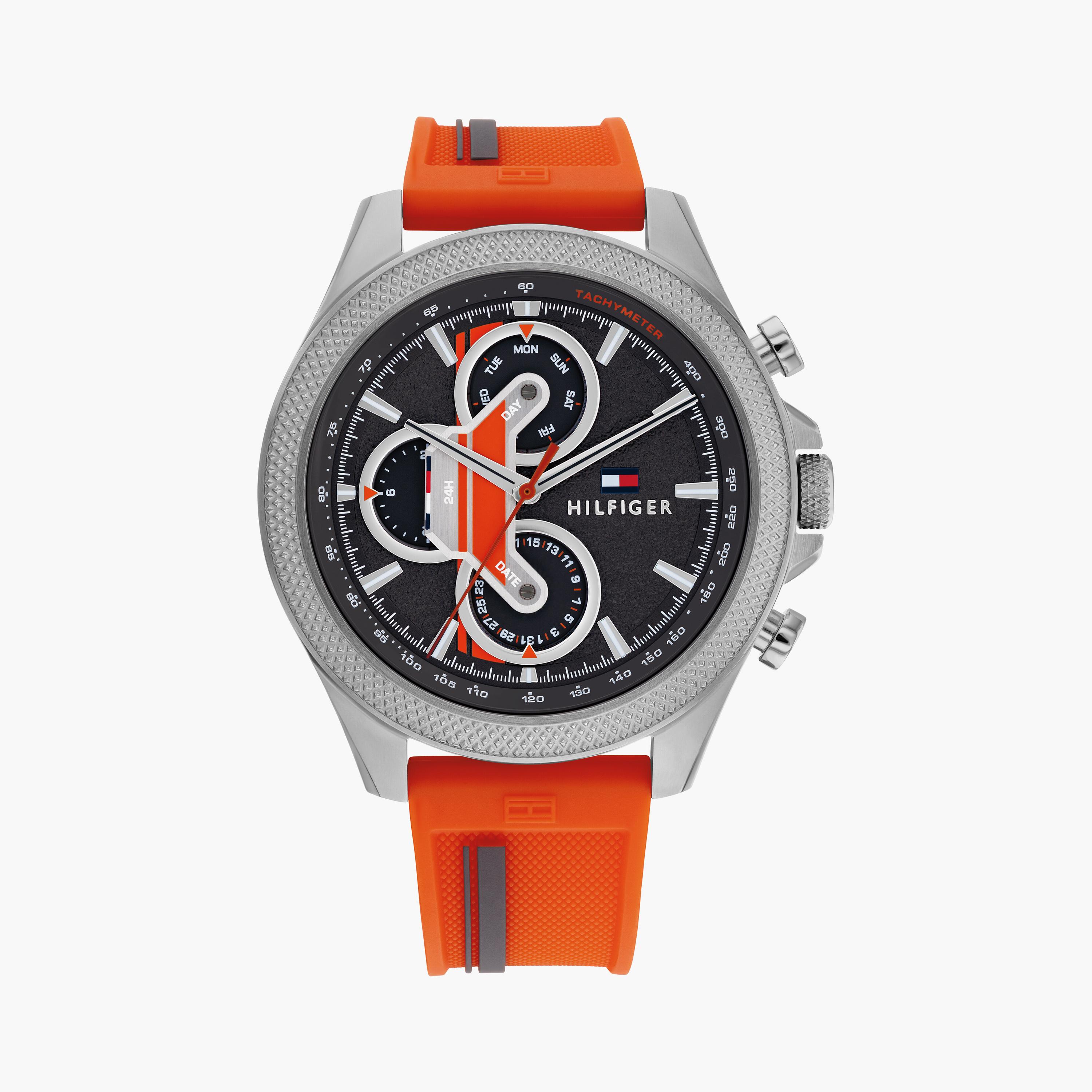 تومي هيلفيغر ساعة يد رجالية كرونوغراف سيليكون 46 مم ملونة | 1792084-men-watchesandjewellery-watches-image-1