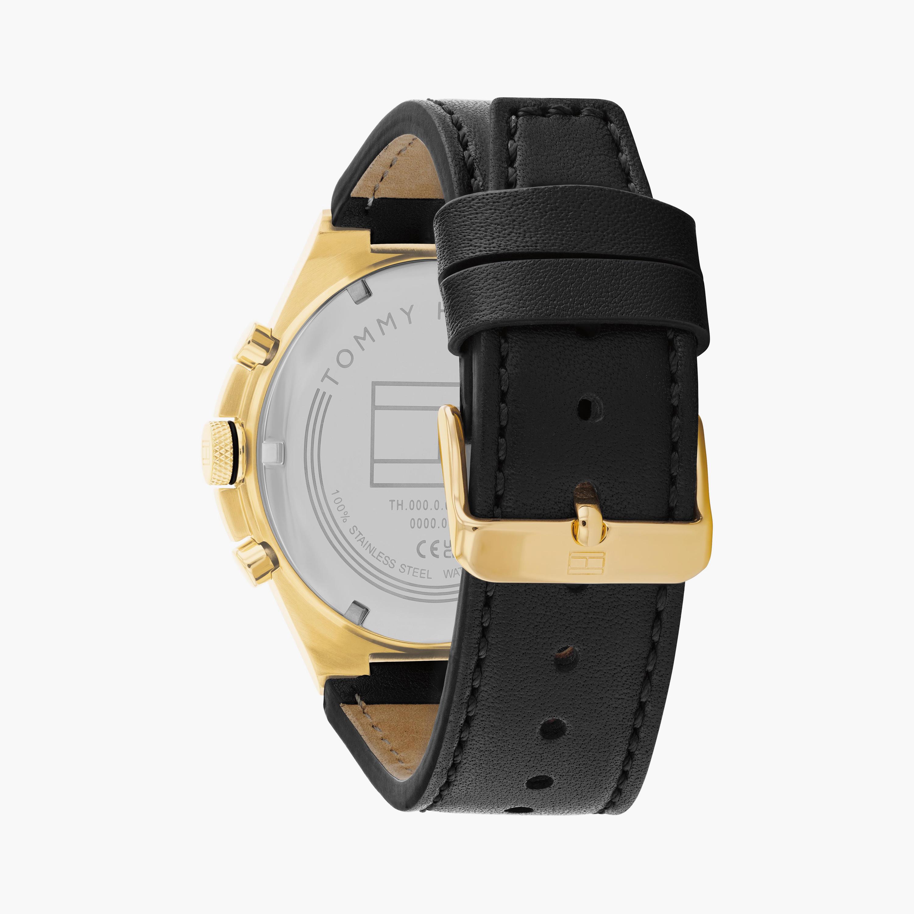 تومي هيلفيغر ساعة يد رجالية كرونوغراف جلد 46 مم أسود | 1792086-men-watchesandjewellery-watches-image-3