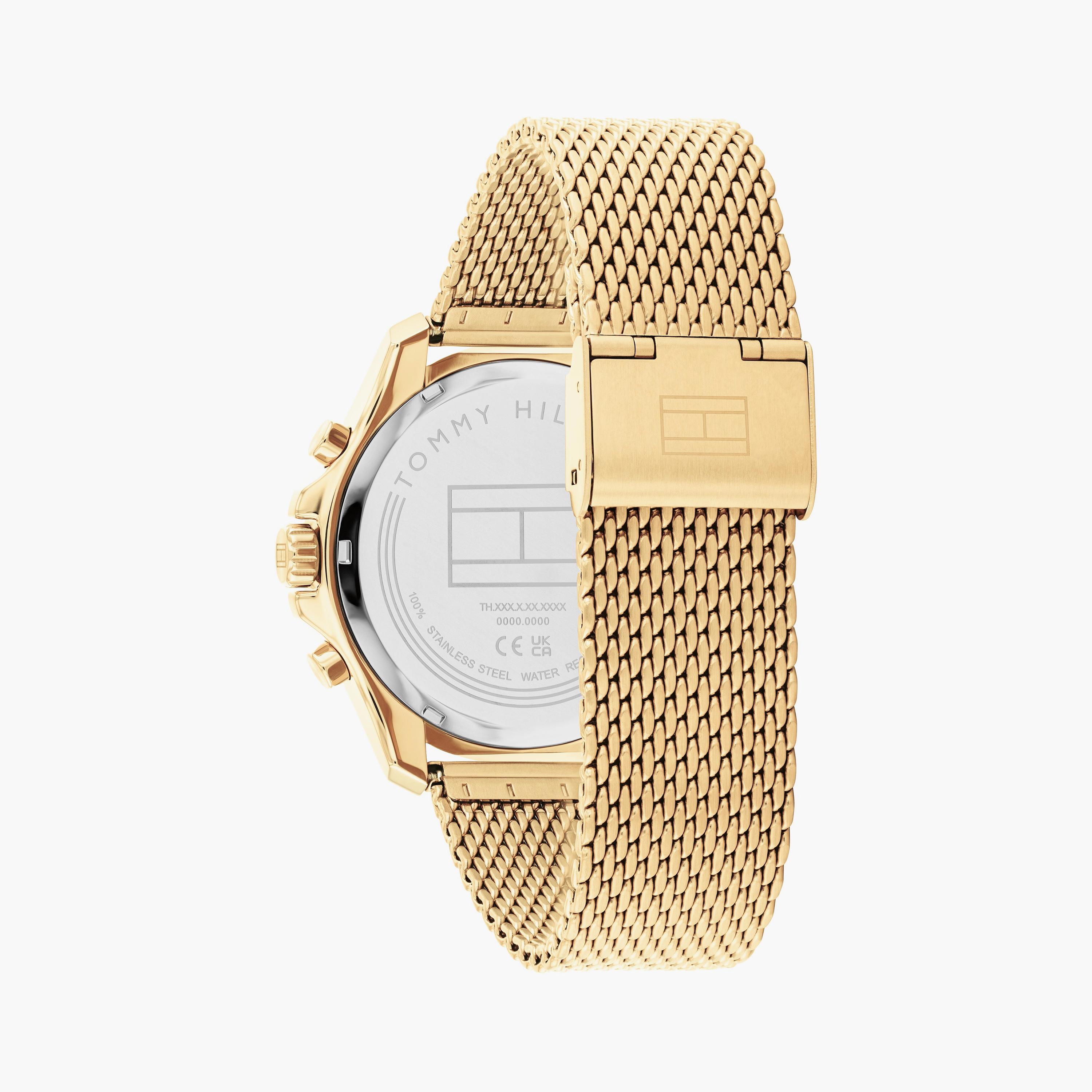 تومي هيلفيغر ساعة يد رجالية تناظرية ستانلس ستيل كرونوغراف 43 مم ذهبي | 1792093-men-watchesandjewellery-watches-image-3
