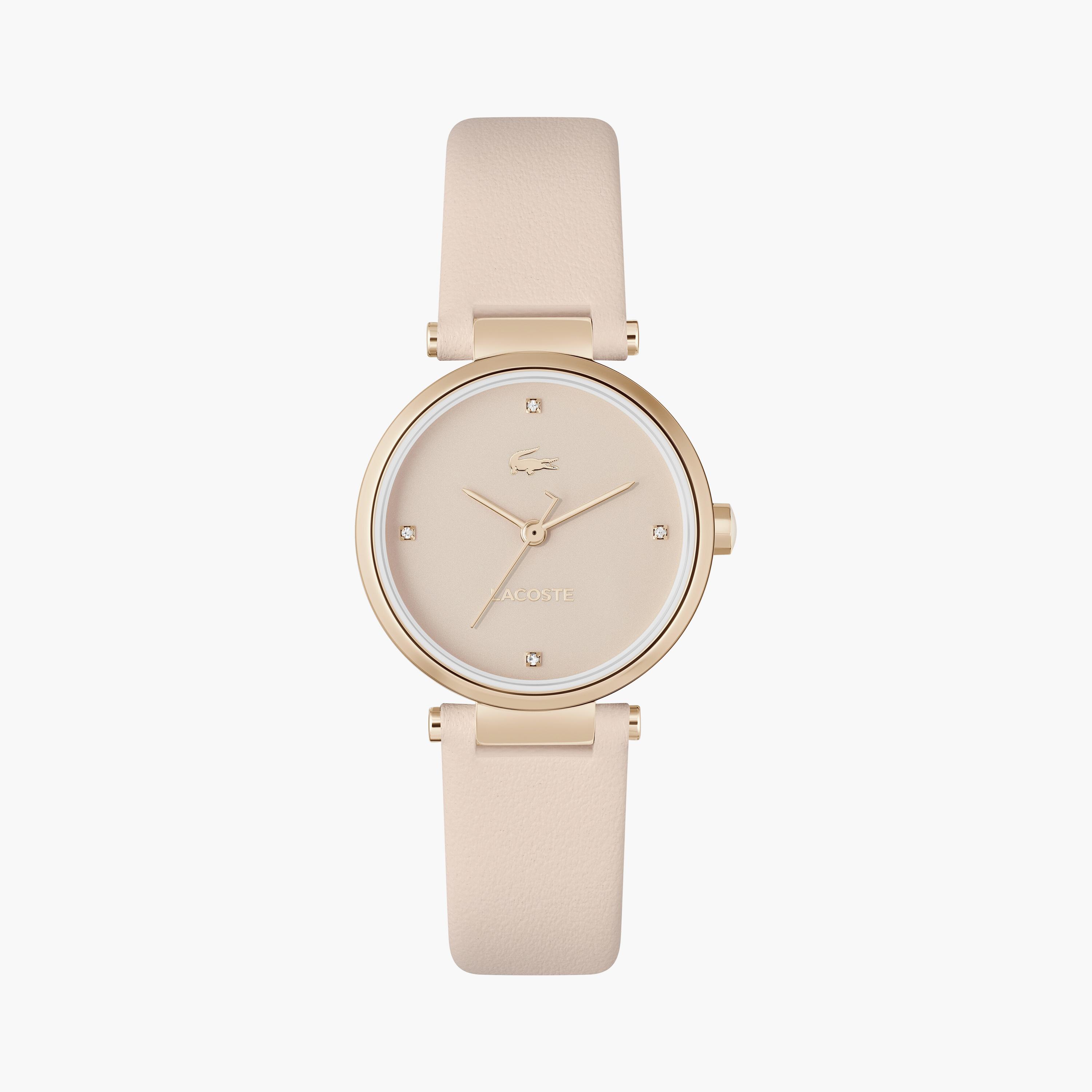 لاكوست ساعة يد تناظرية جلد 30 مم زهري | 2001335-women-watchesandjewellery-watches-image-1