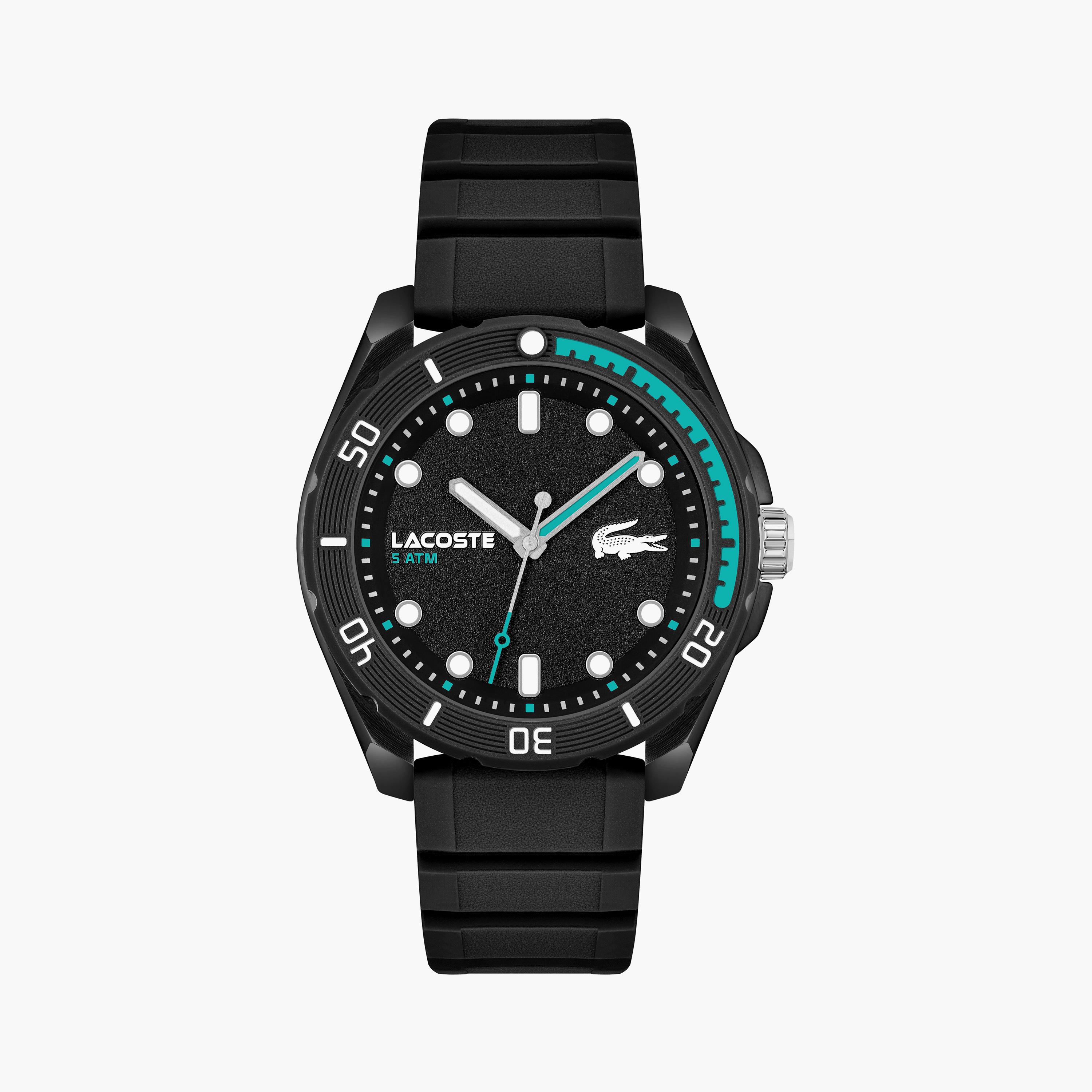 لاكوست ساعة يد رجالية تناظرية سيليكون 44 مم أسود | 2011284-men-watchesandjewellery-watches-image-1