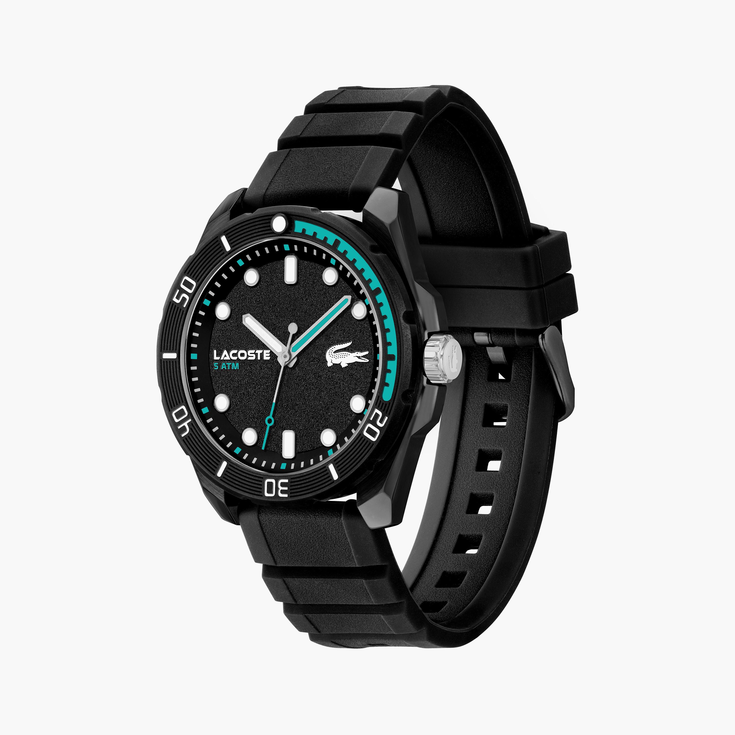 لاكوست ساعة يد رجالية تناظرية سيليكون 44 مم أسود | 2011284-men-watchesandjewellery-watches-image-2