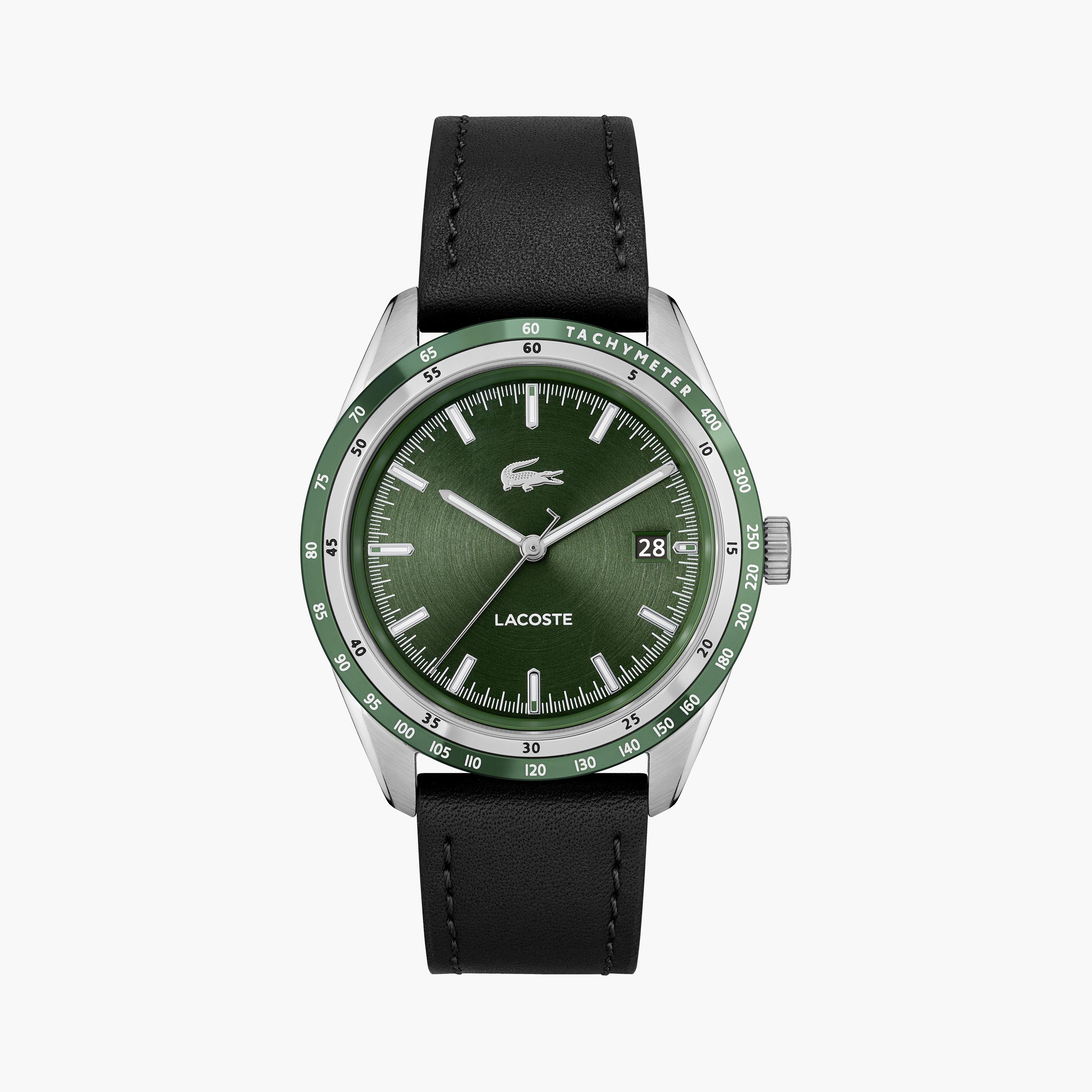 لاكوست ساعة يد رجالية تناظرية جلد 40 مم أسود | 2011292-men-watchesandjewellery-watches-image-1