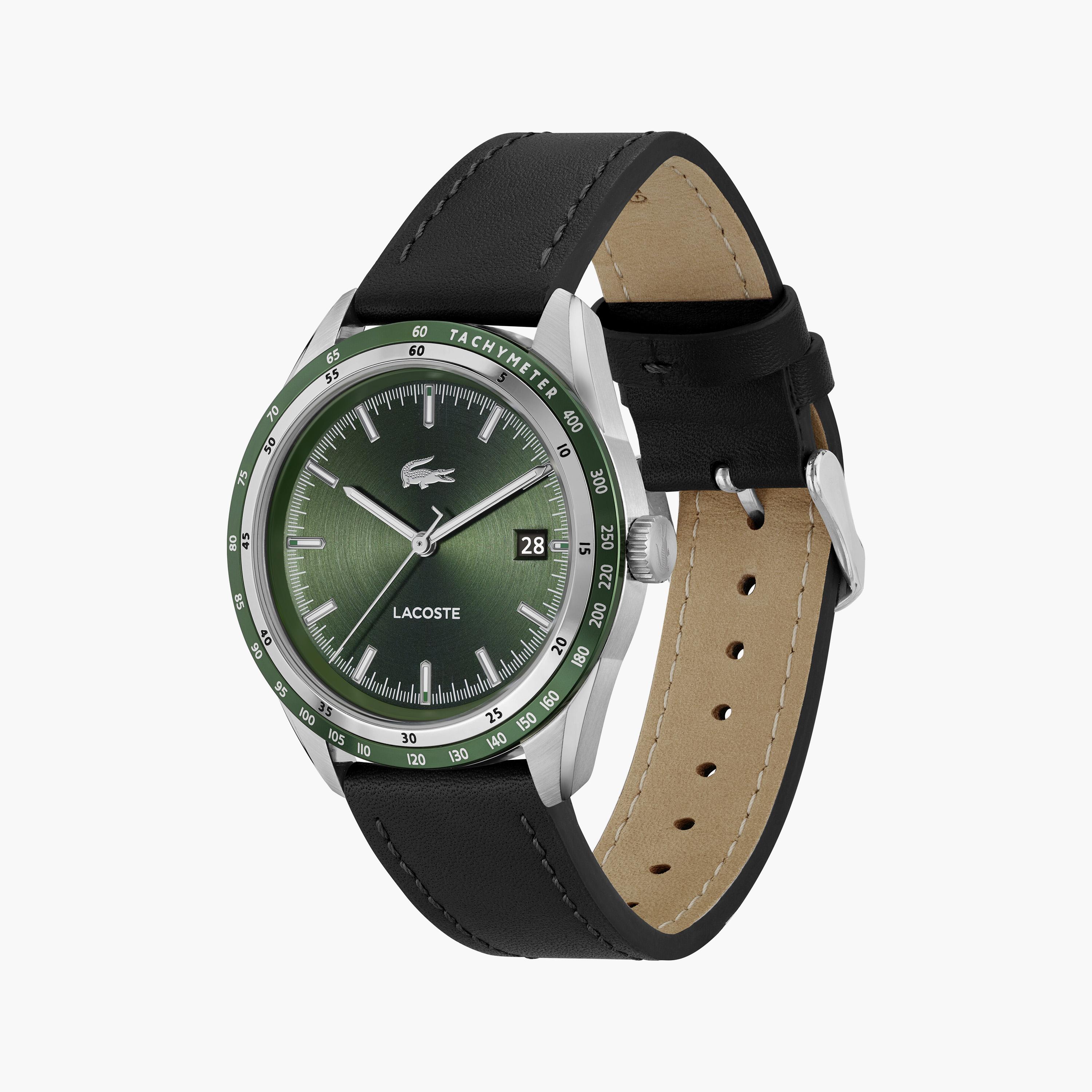 لاكوست ساعة يد رجالية تناظرية جلد 40 مم أسود | 2011292-men-watchesandjewellery-watches-image-2