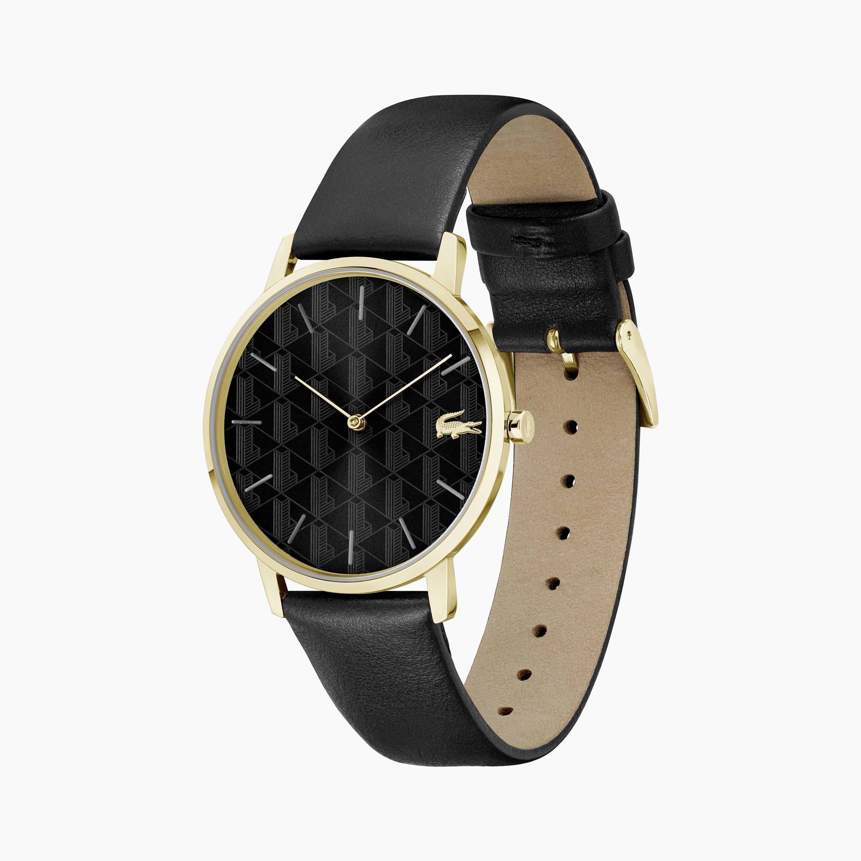 Lacoste Men's 41 MM Black Analog Leather Watch | 2011306-men-watchesandjewellery-watches-image-2