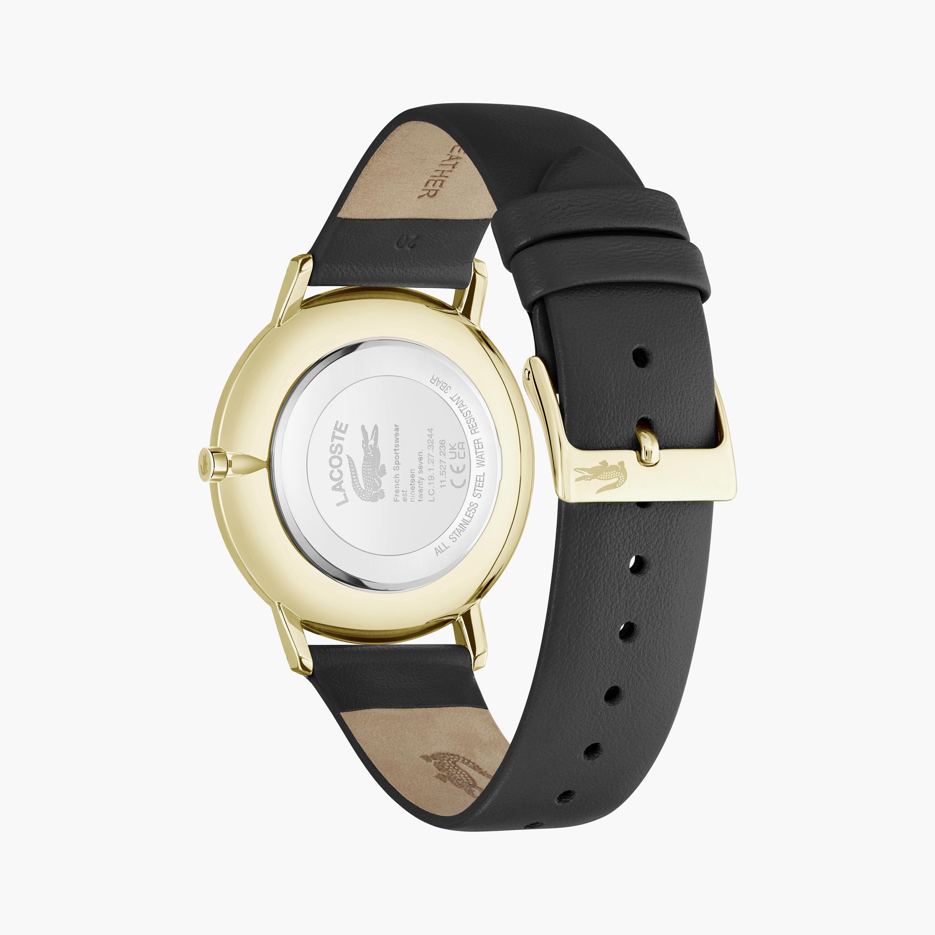 Lacoste Men's 41 MM Black Analog Leather Watch | 2011306-men-watchesandjewellery-watches-image-3