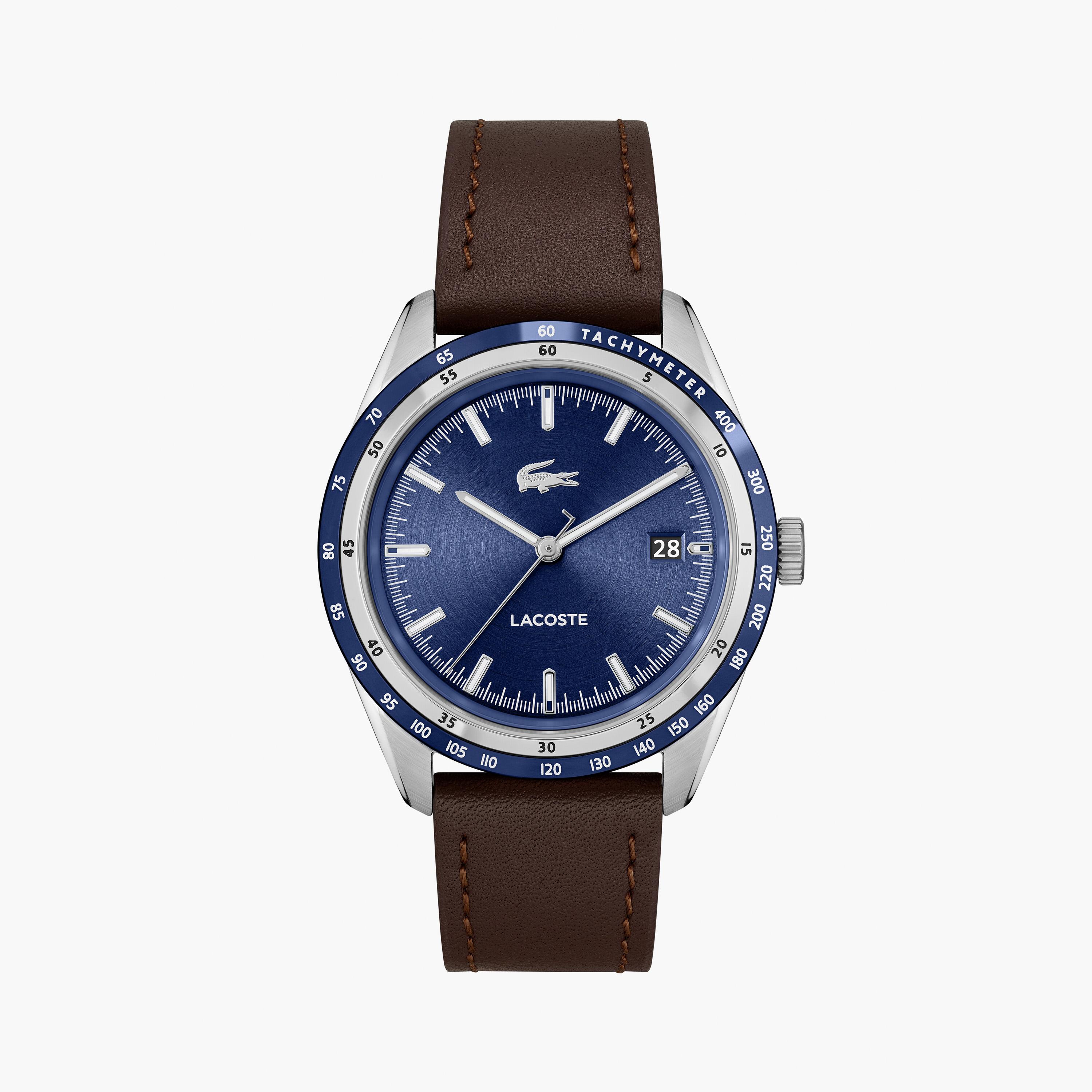 لاكوست ساعة يد رجالية تناظرية جلد 40 مم بني | 2011310-men-watchesandjewellery-watches-image-1