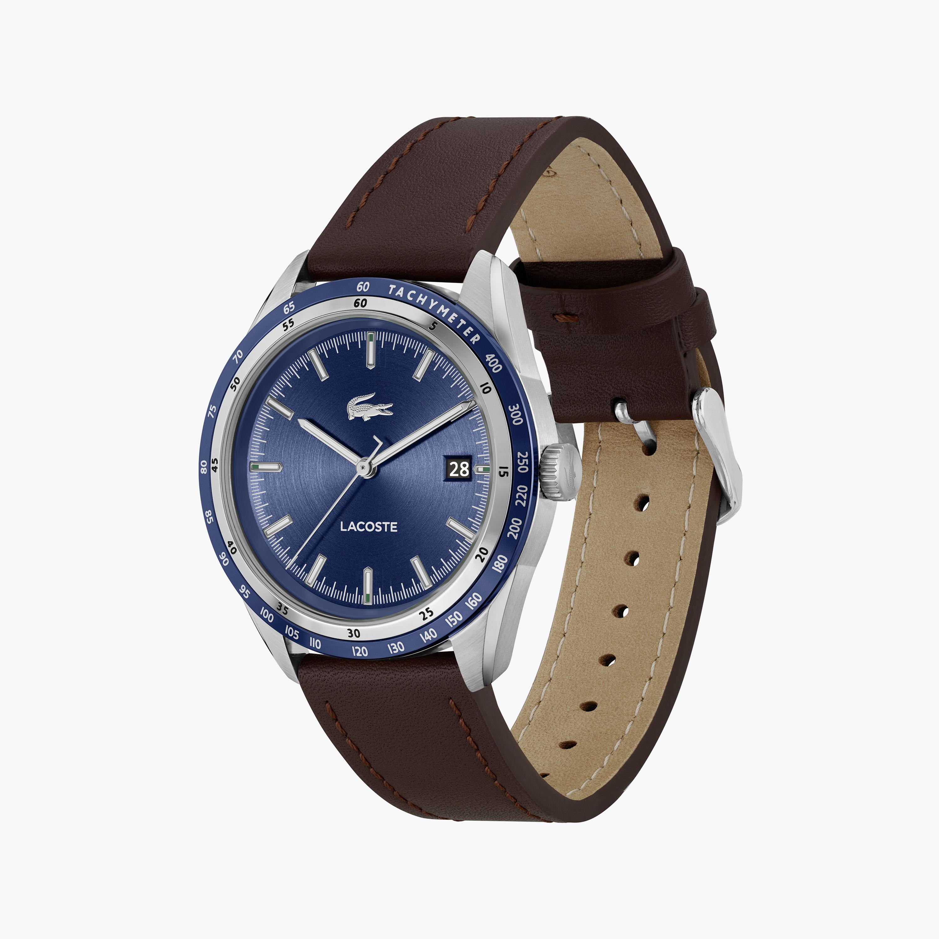 لاكوست ساعة يد رجالية تناظرية جلد 40 مم بني | 2011310-men-watchesandjewellery-watches-image-2