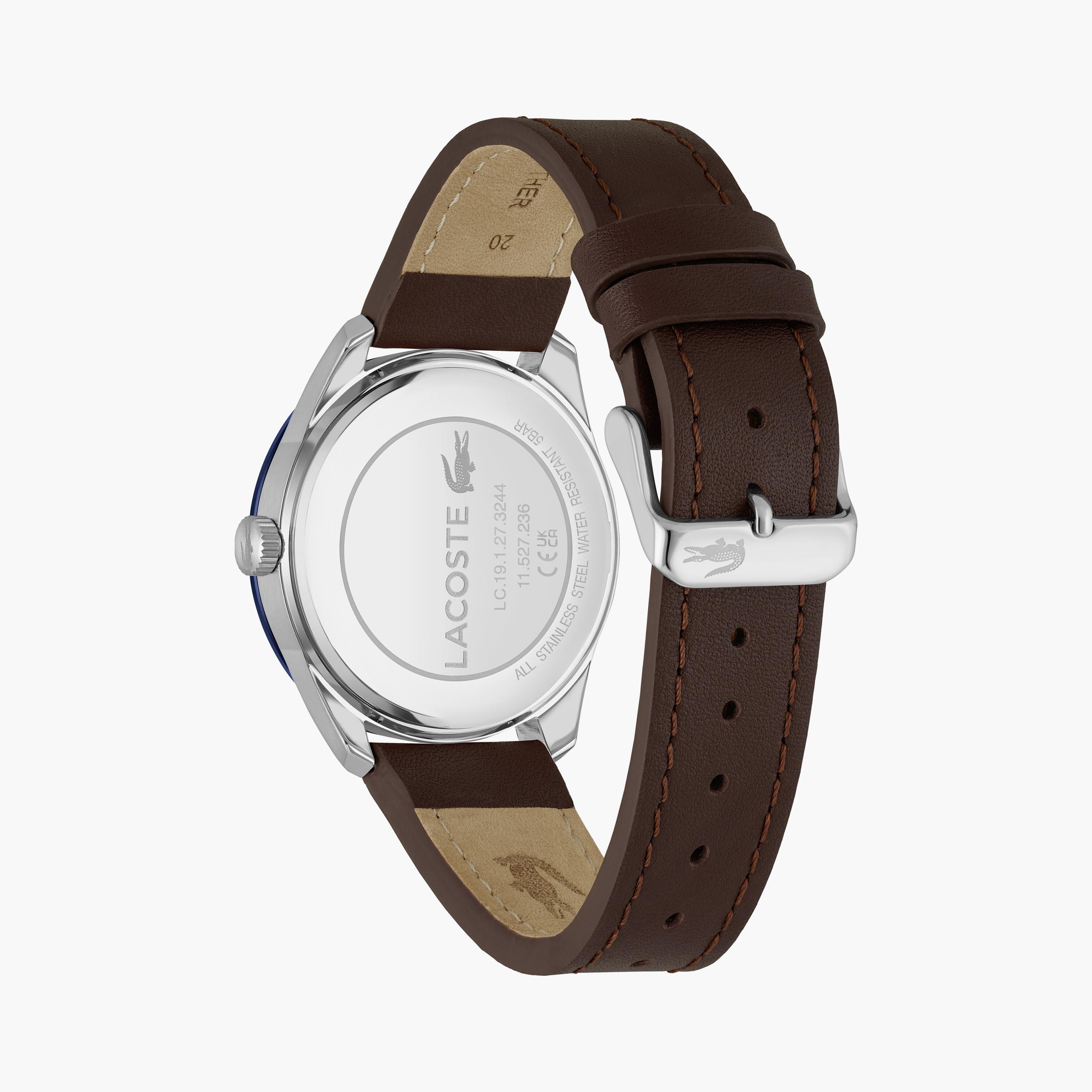 لاكوست ساعة يد رجالية تناظرية جلد 40 مم بني | 2011310-men-watchesandjewellery-watches-image-3